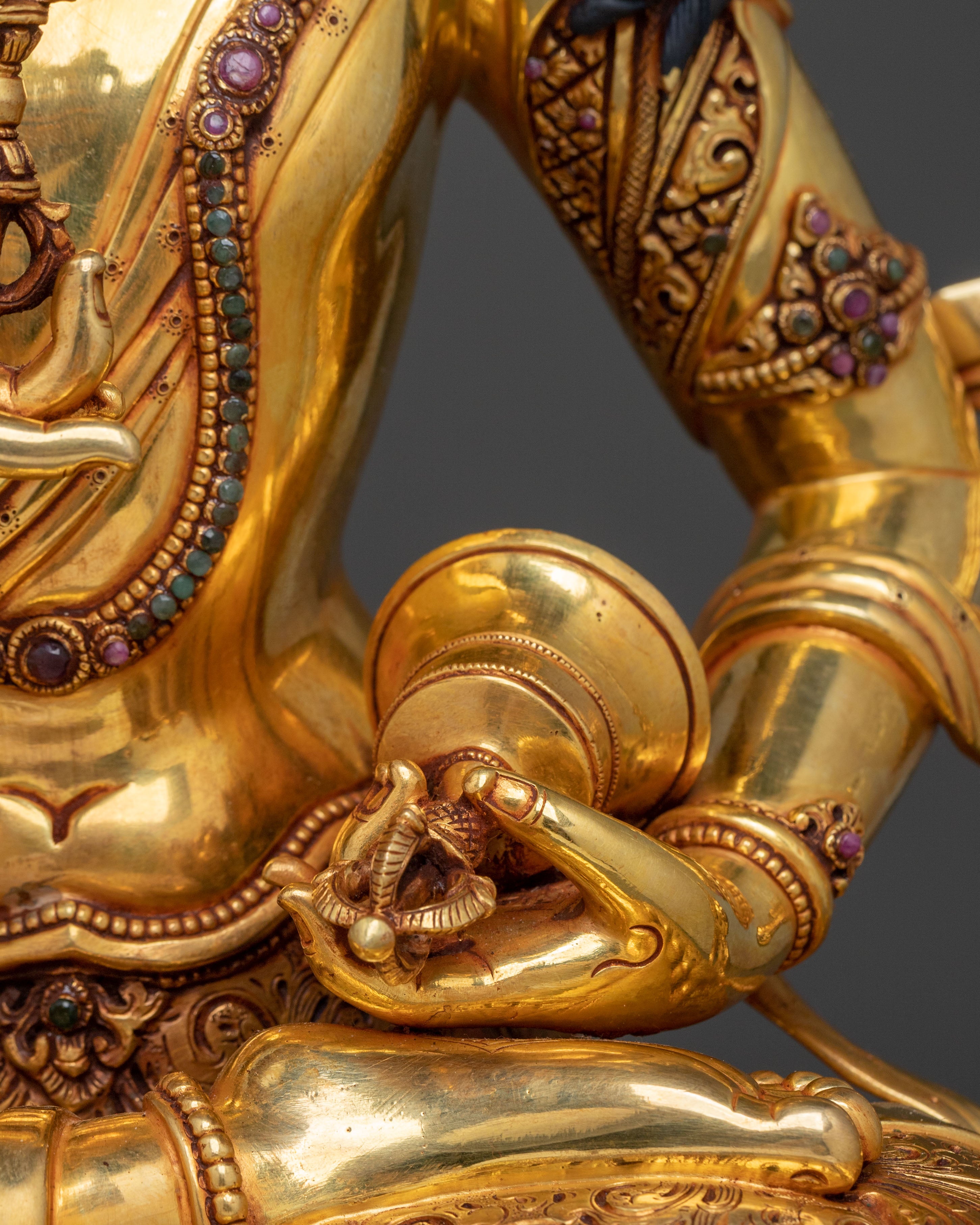 Vajrasattva Peaceful Statue | 24K Gold Gilding