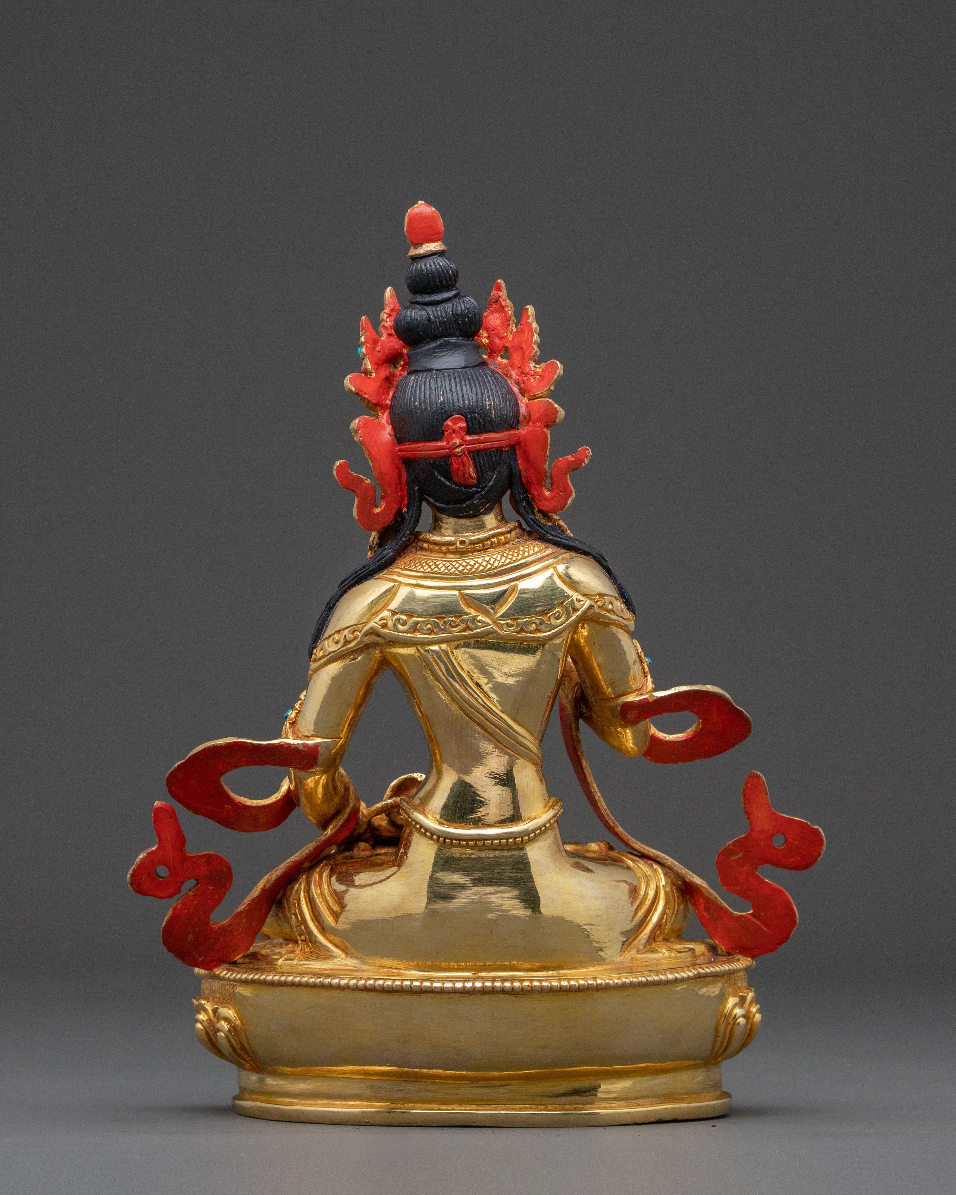 Vajrasattva Handcrafted Tantric Statue – 24K Gold Gilded Art
