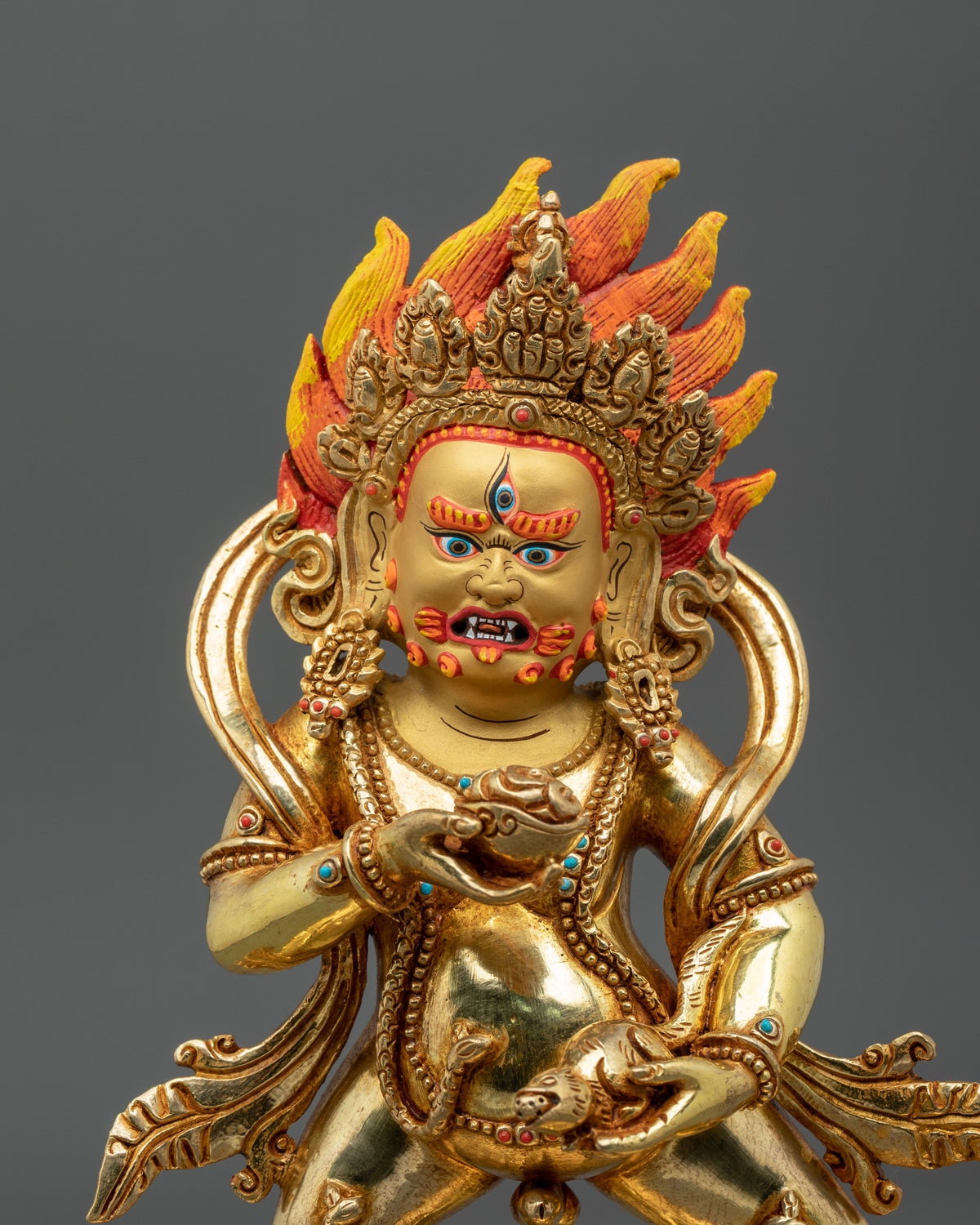 Black Dzambhala Statue | Sacred Buddhist Protector