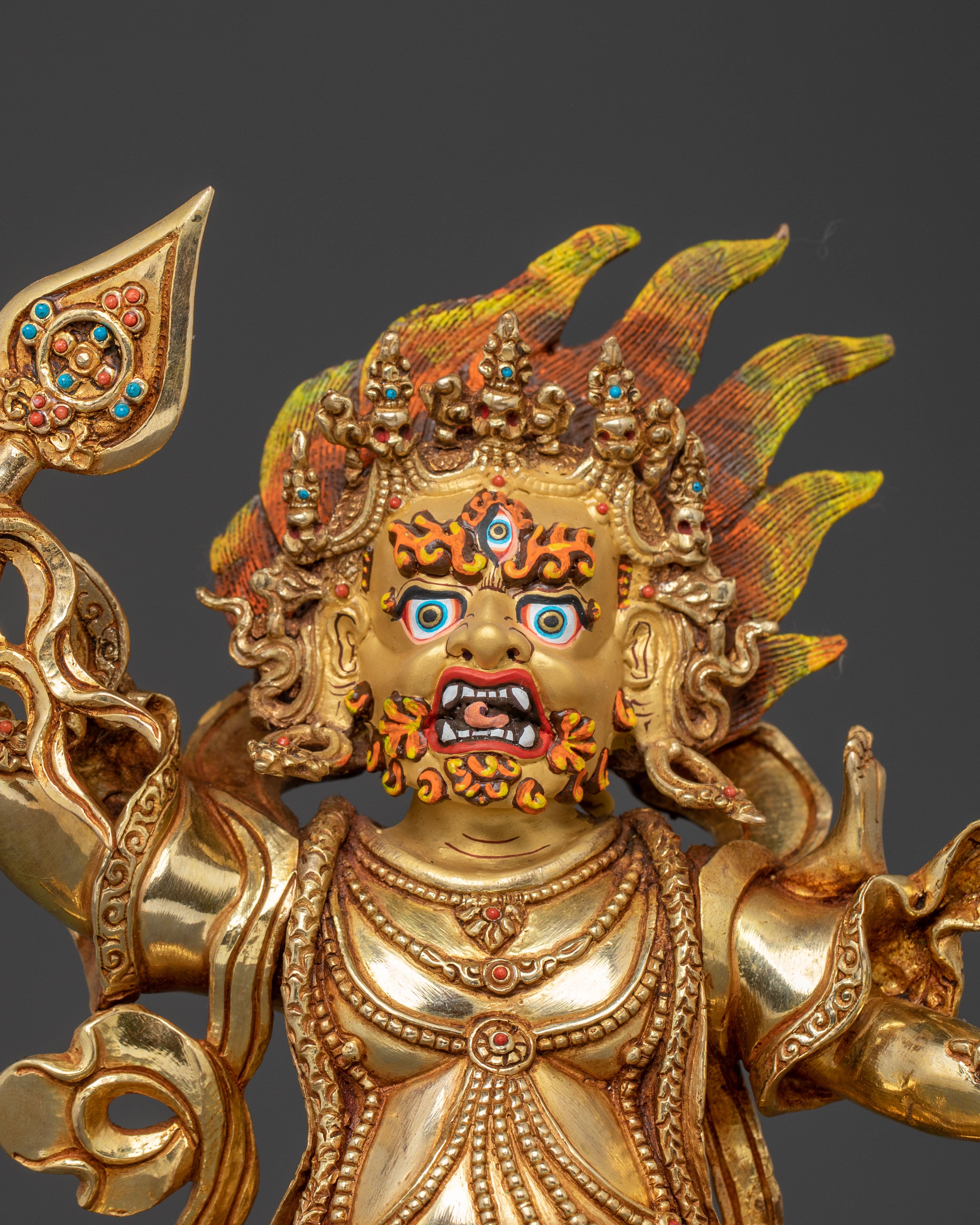 Takla Mebar Statue: 24K Gold Gilded Protector