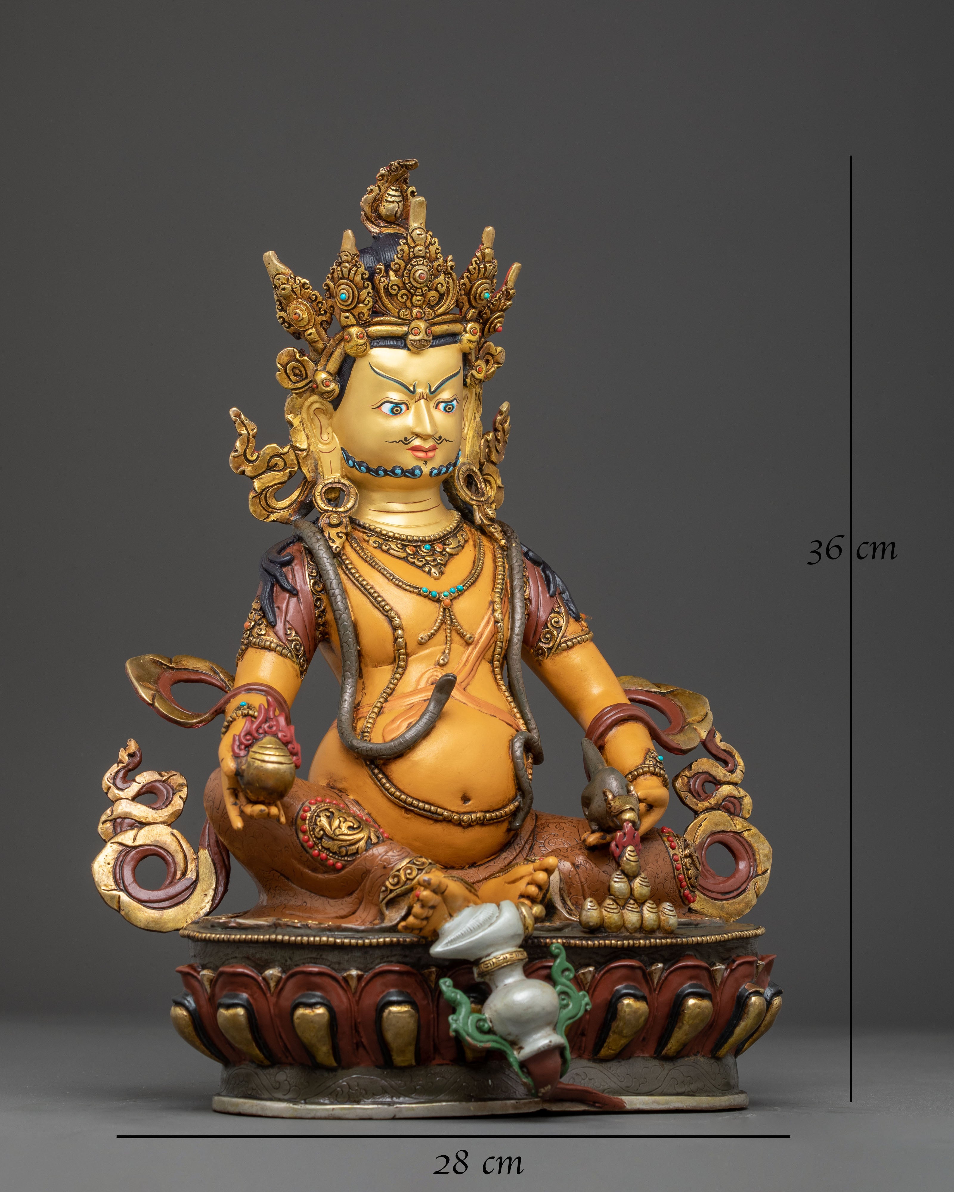 Handcrafted Wealth Icon Dzambhala Sculpture