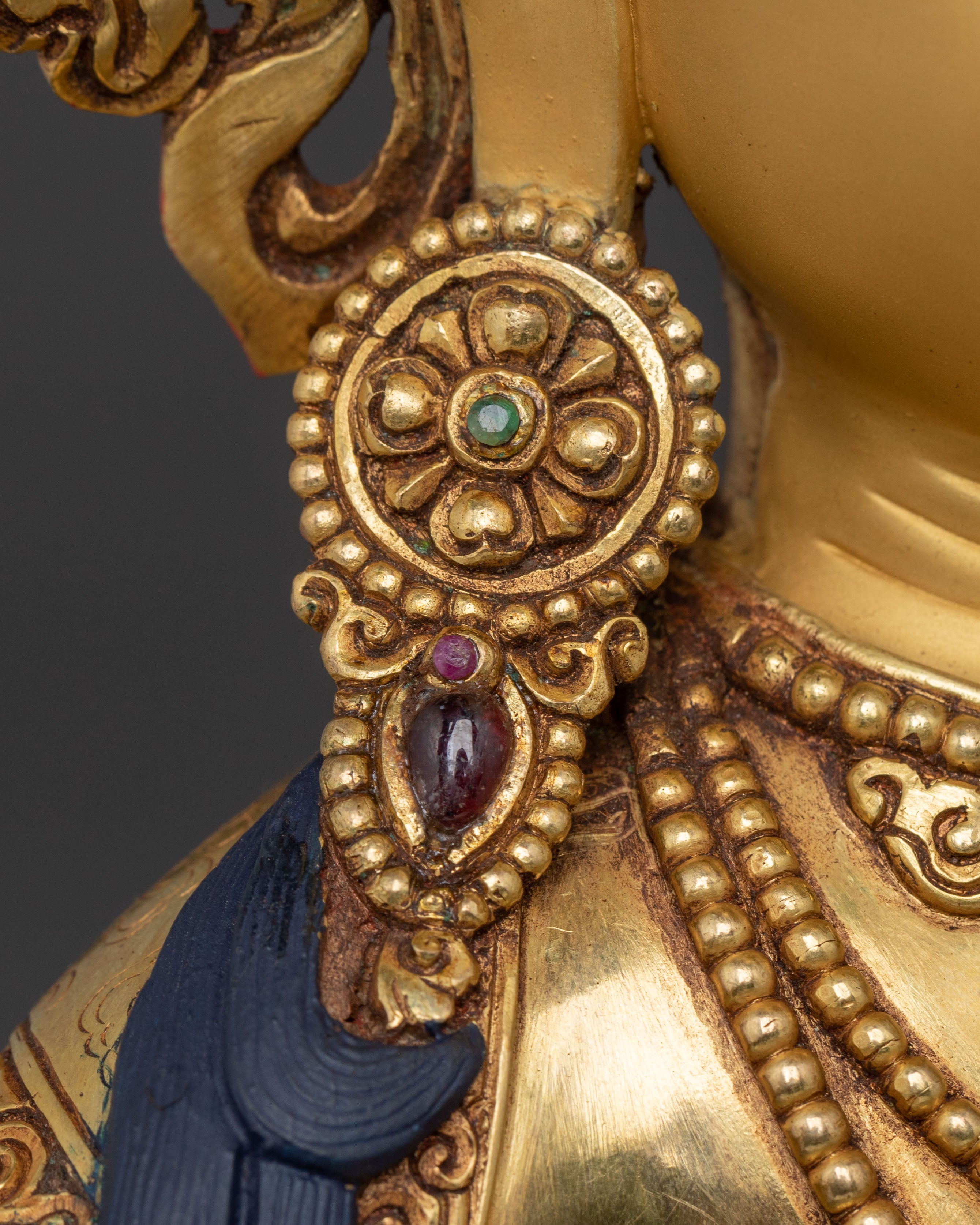 Manjushri Divine Statue | 24K Gold Gilded Figure