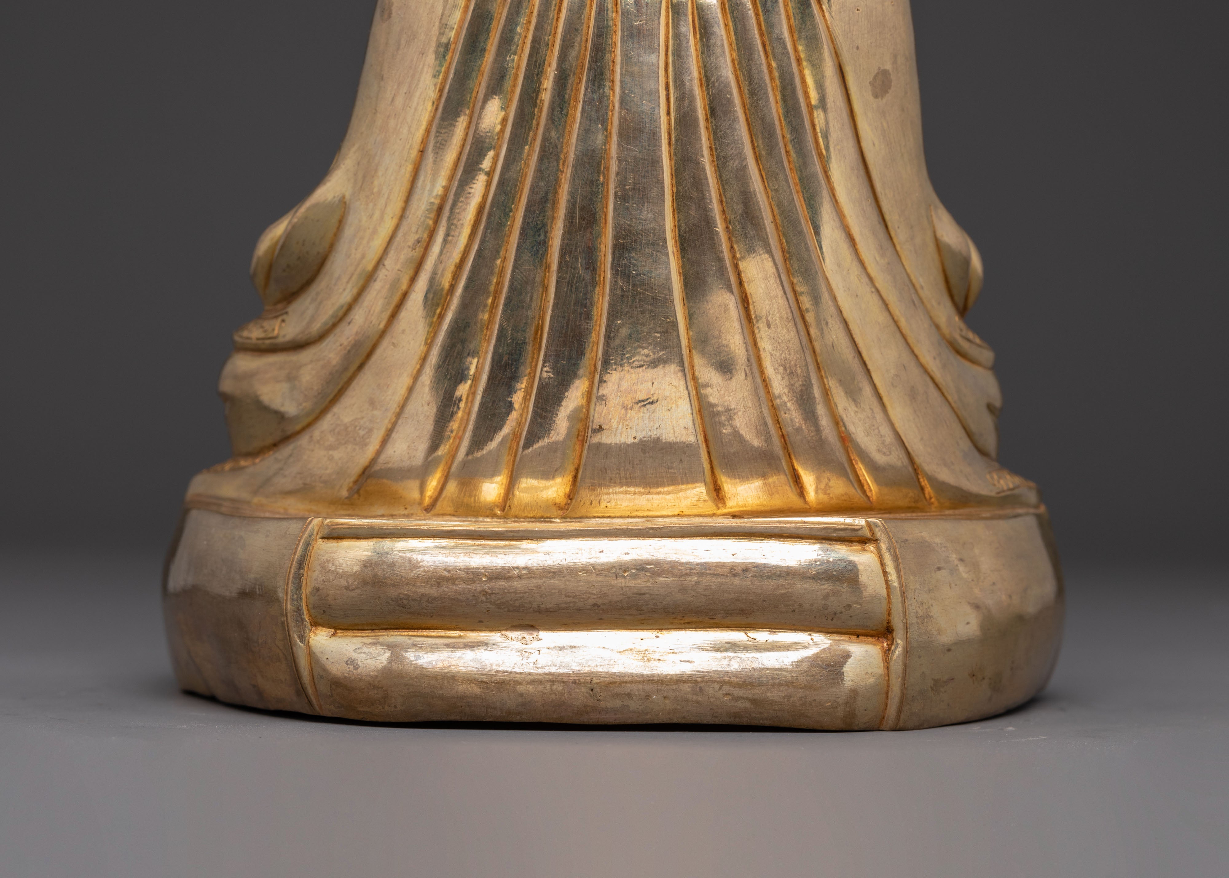 Handmade Karmapa Copper Body Statue | Gilded in 24K Gold