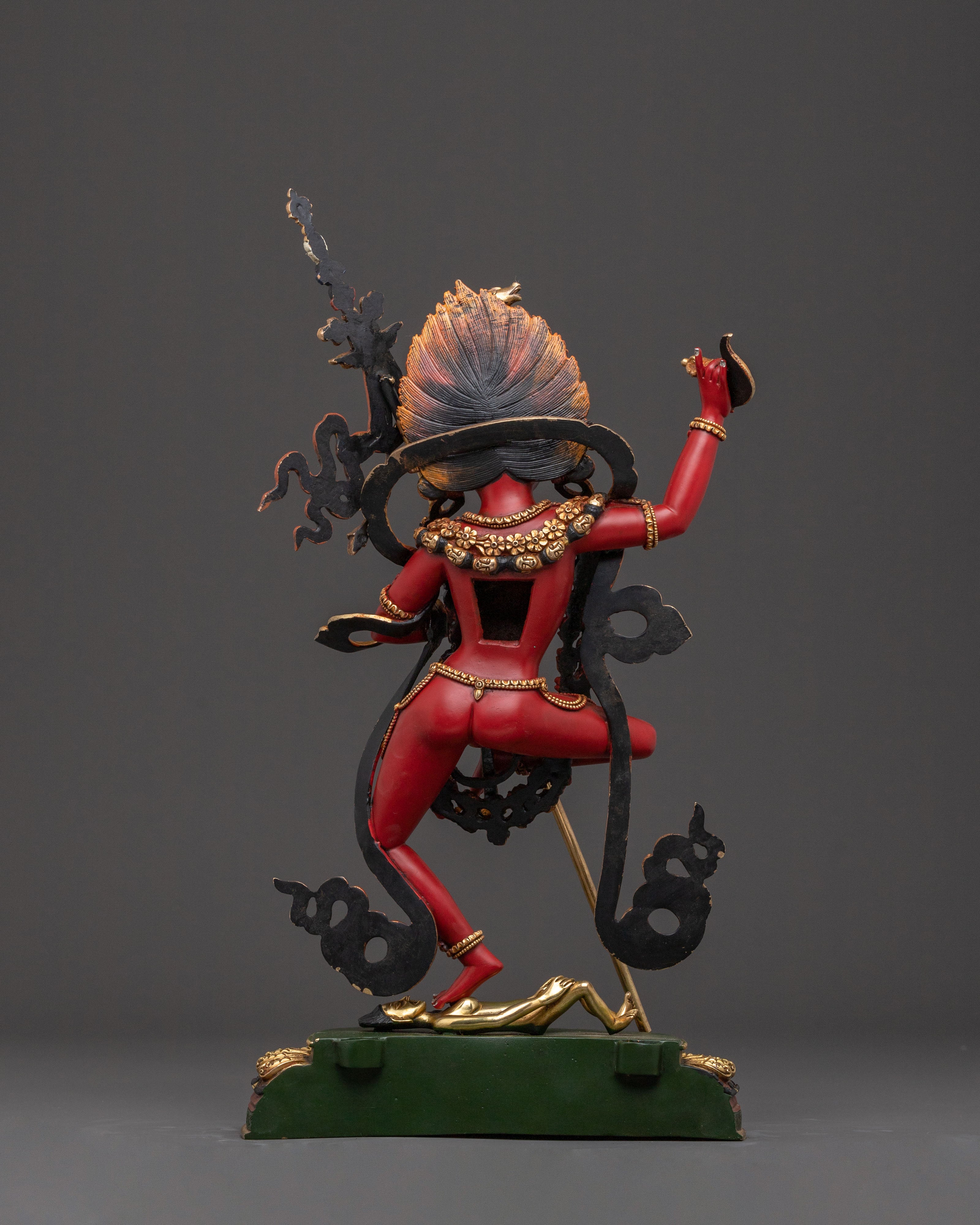 Buddhist Deity Dorje Phagmo Statue | Radiant 24K Gold Gilded Statue