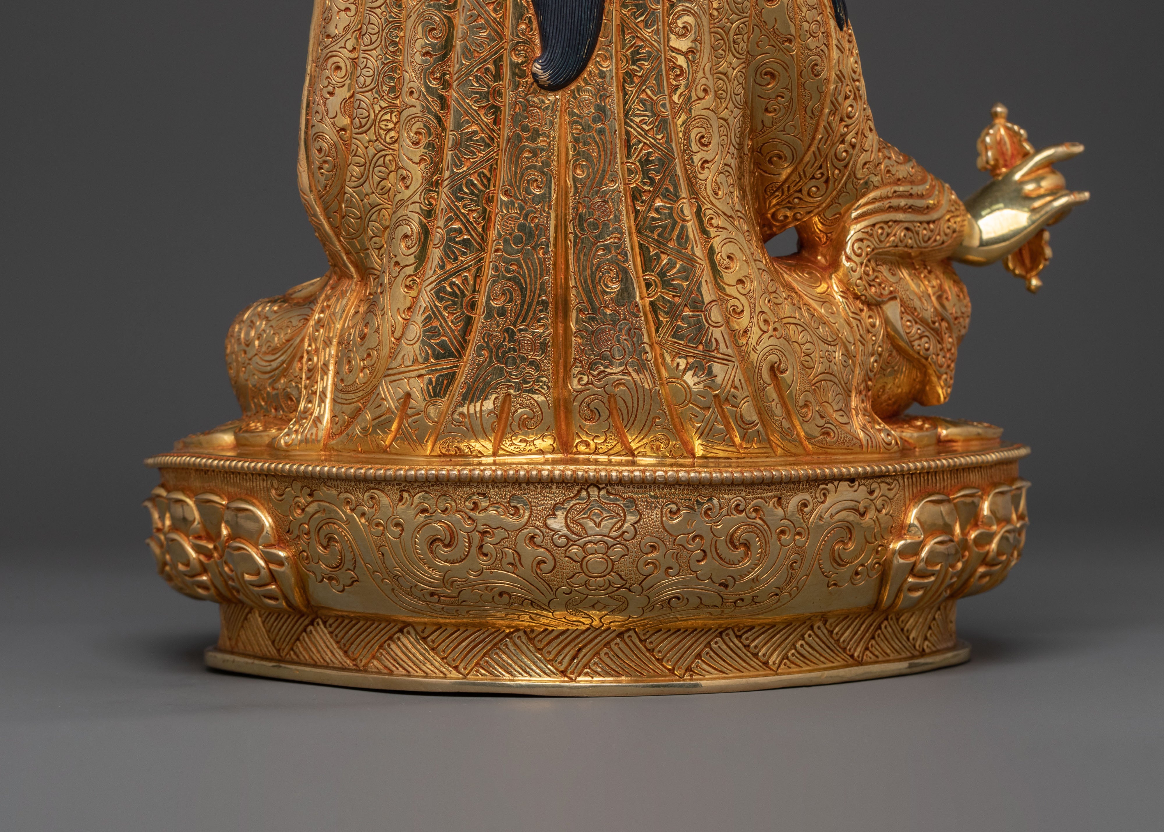 Himalayan Guru Padmasambhava Statue | 24K Gold Glided