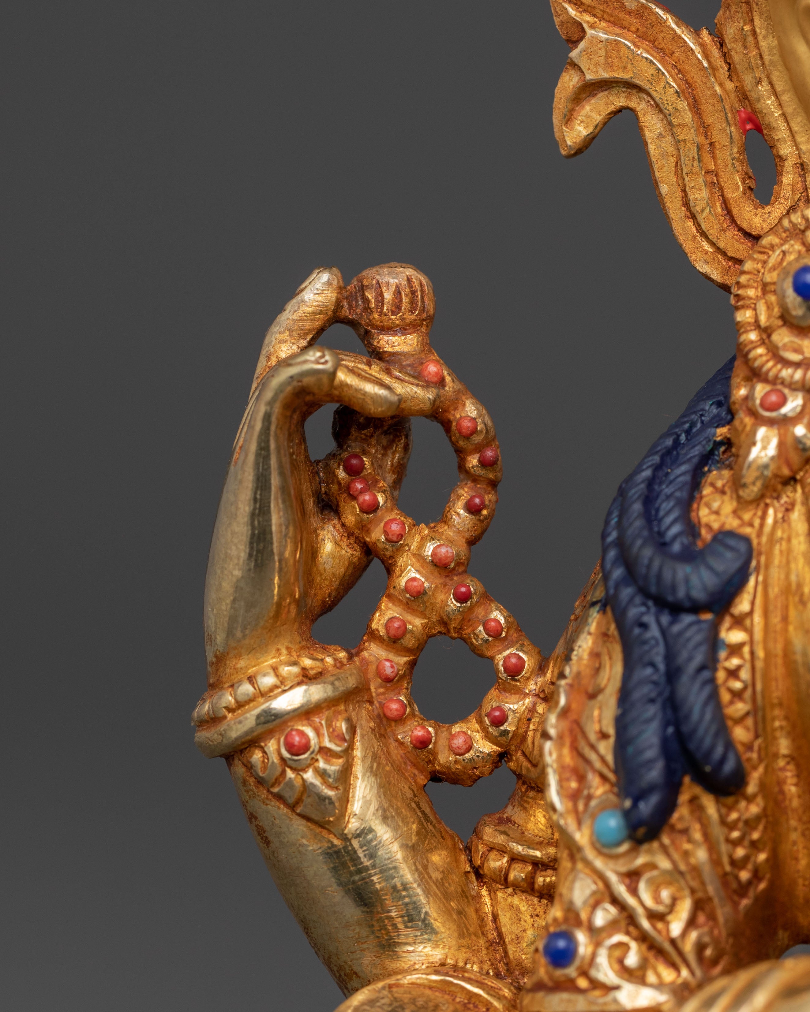 Chenrezig Mercy Statue: 24K Gold Gilded Copper