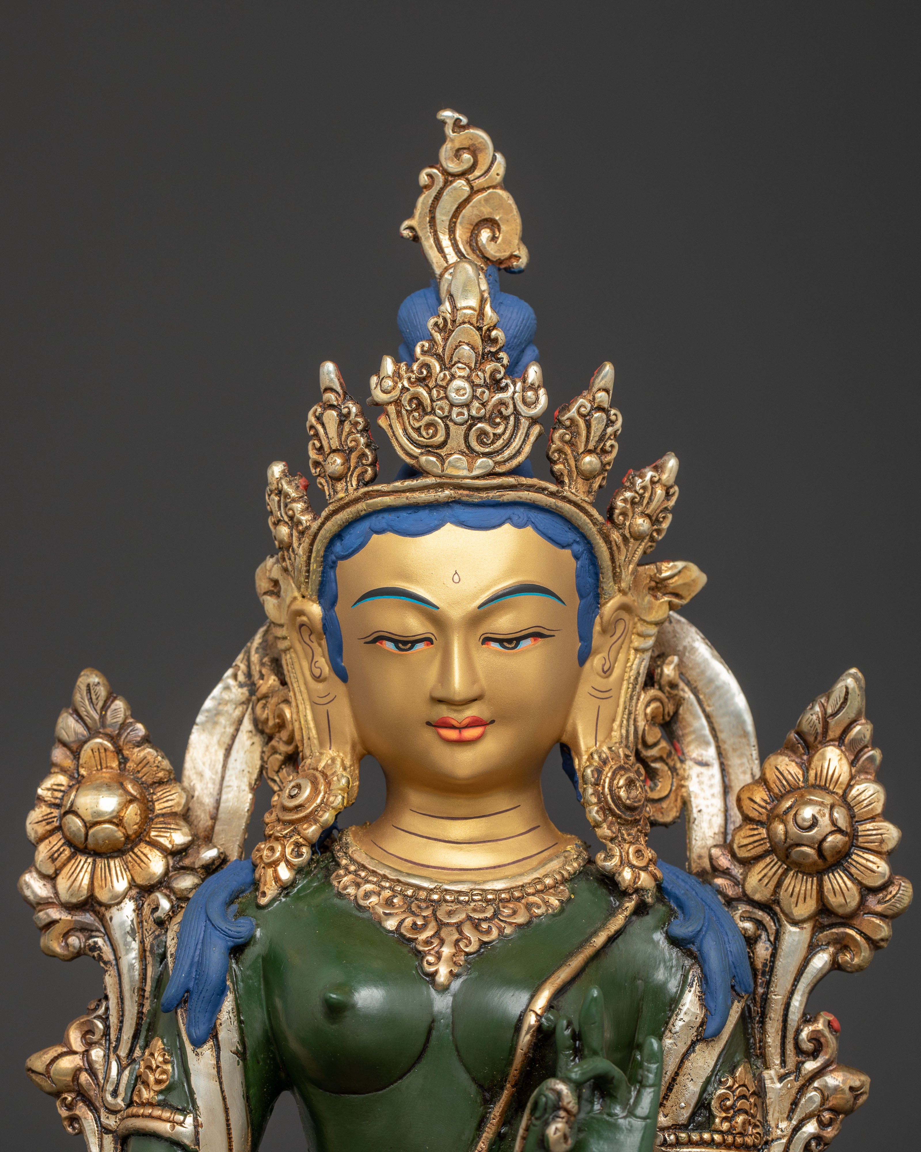 Handcrafted Radiant Sculpture of Shyama Tara | Traditional Artwork