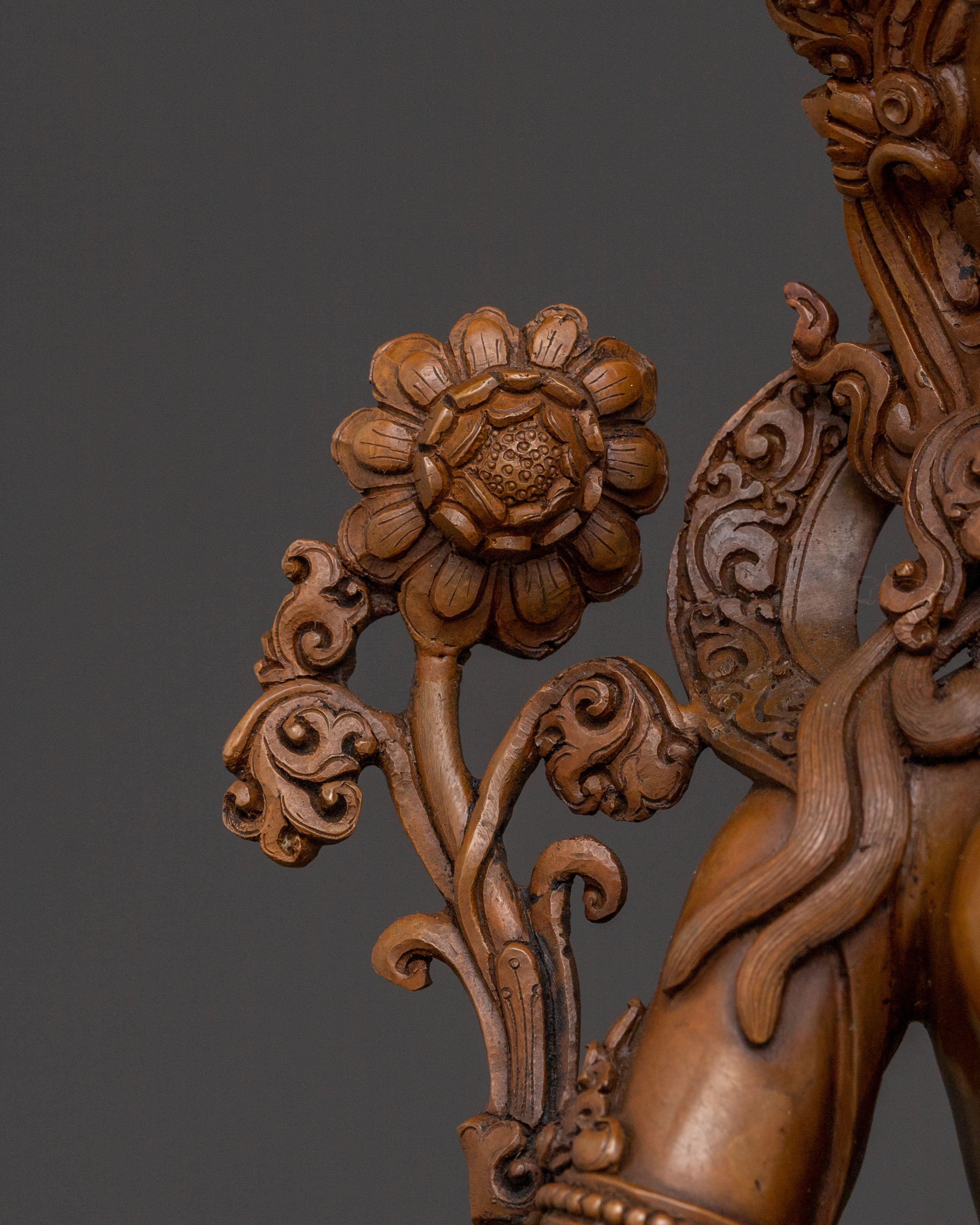 Savior Green Tara Copper Statue | Meditation Elegance