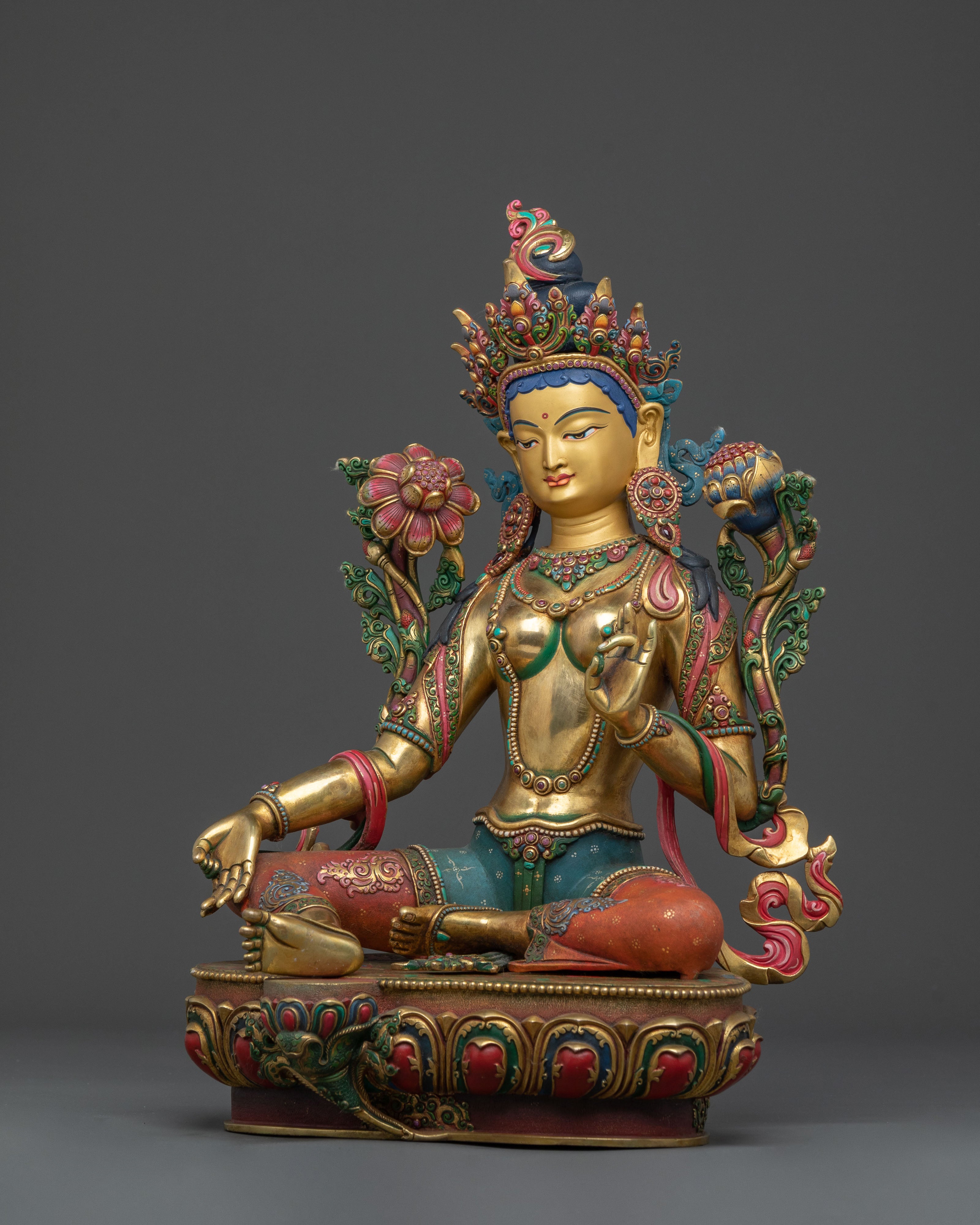 Green Tara Guardian Deity Statue | Compassion Home Altar Decor