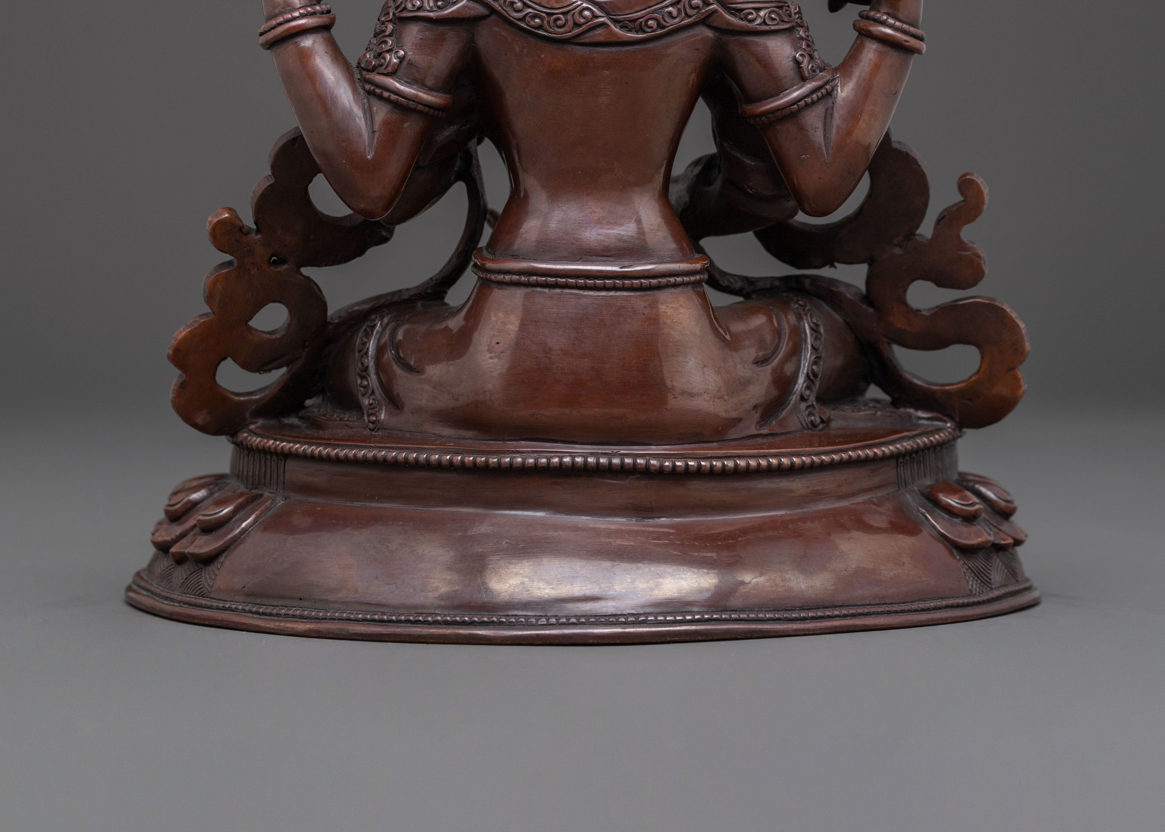 Guardian Varahi Statue | Oxidized Copper Sculpture
