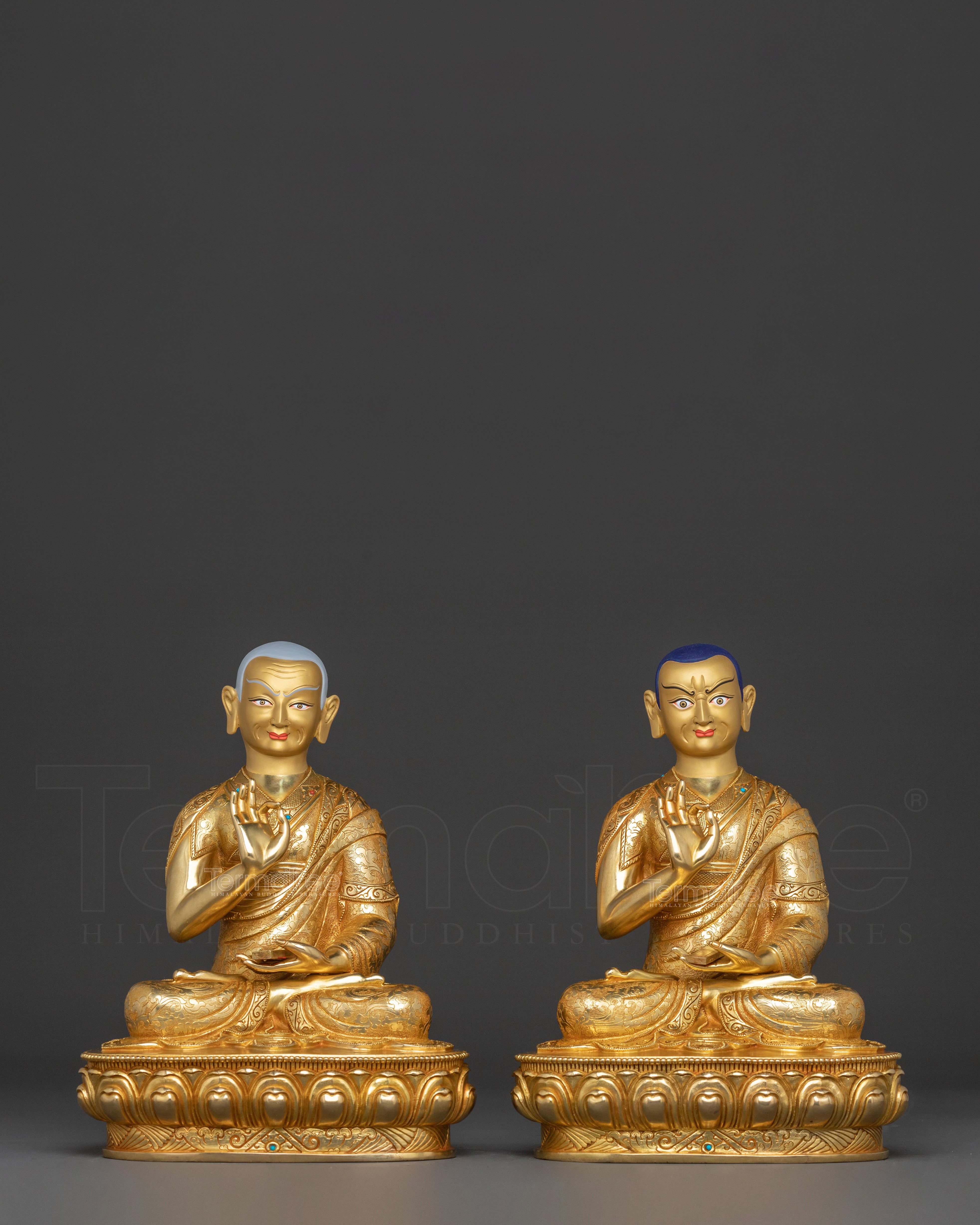 Disciples of Tsongkhapa Statue | Tibetan Buddhist Master Sculpture