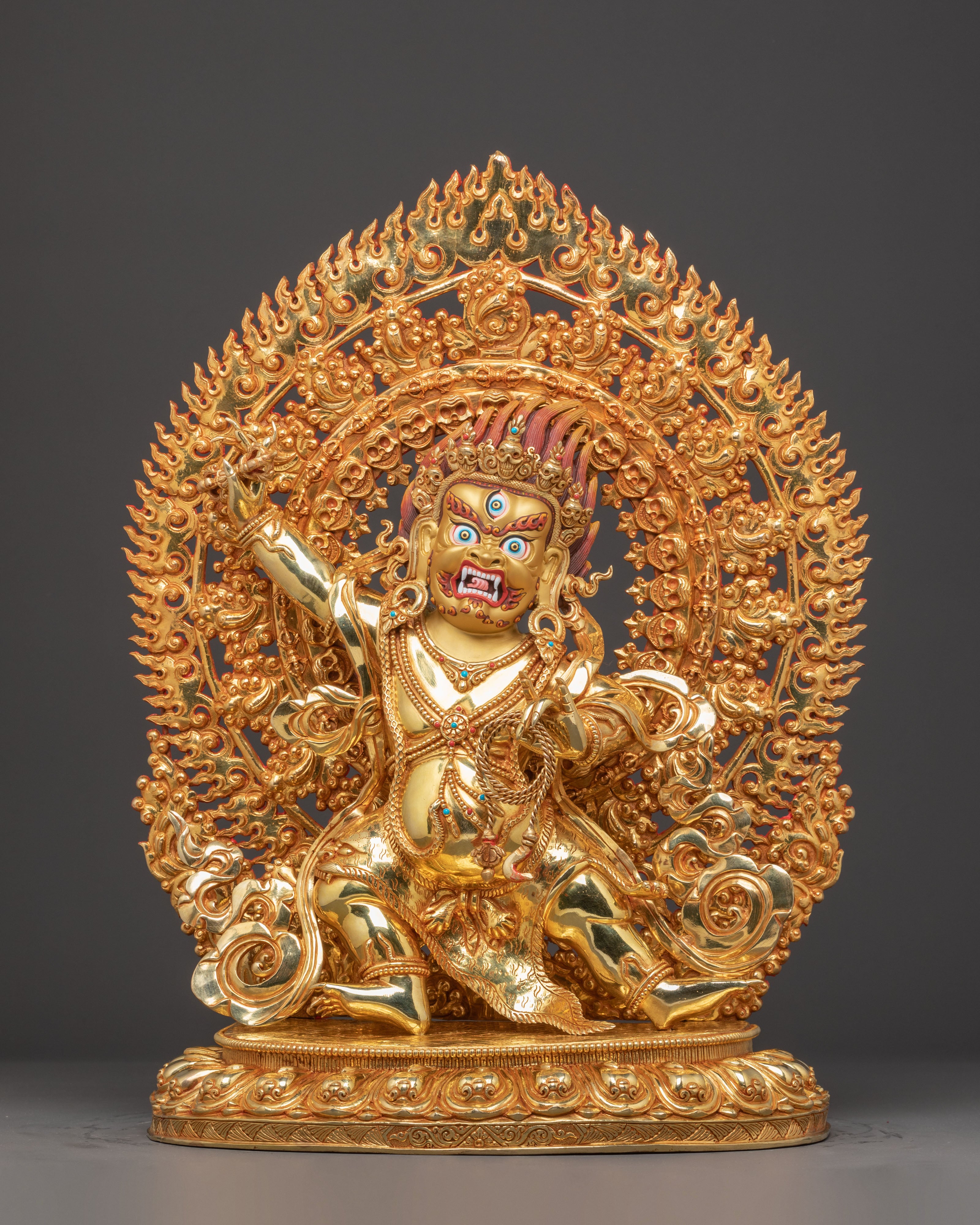 Golden Statue of Bodhisattva Vajrapani | Protector Deity