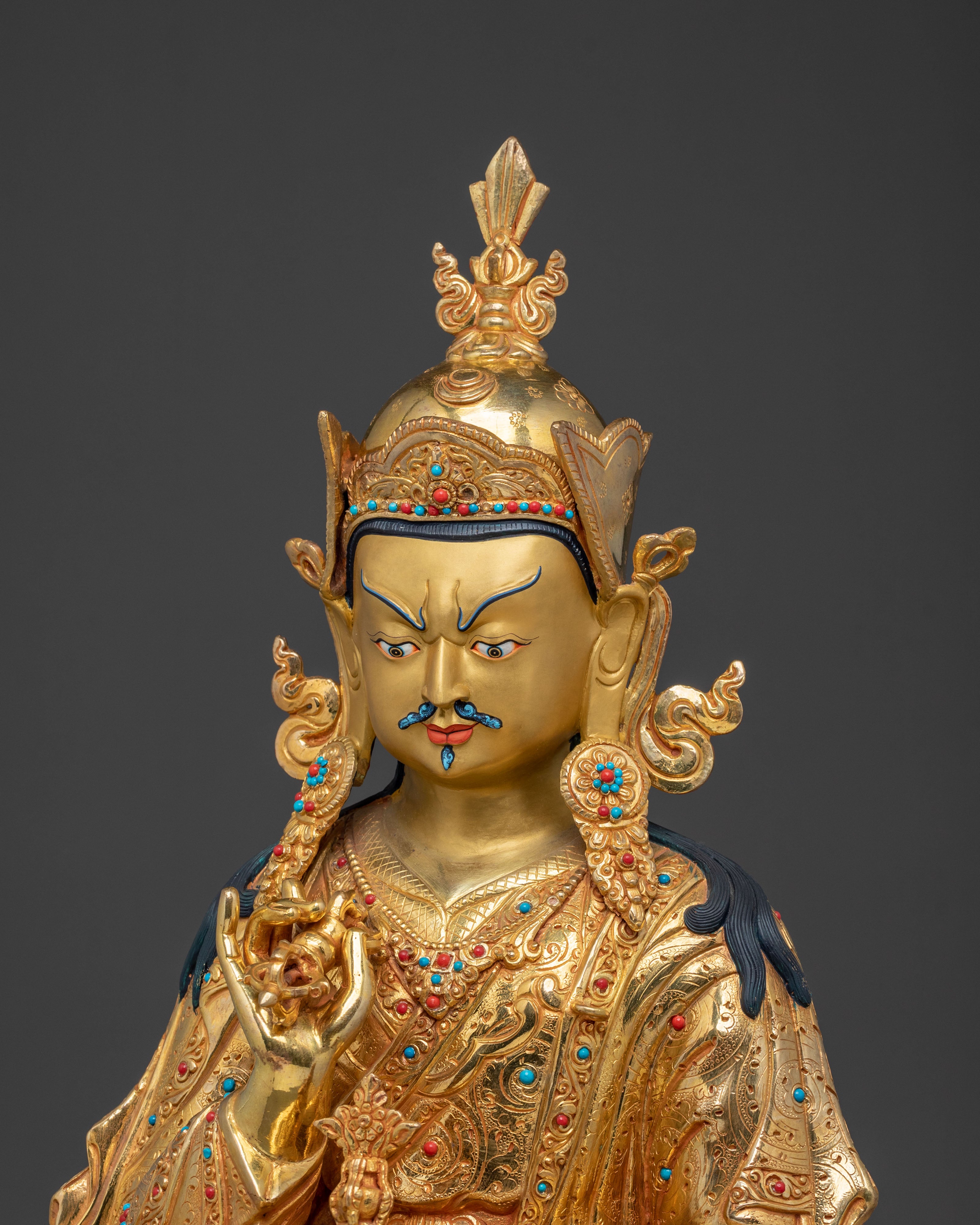 Handcrafted Guru Tsokye Dorje Statue | Lotus Born Vajra Guru of Wisdom and Power