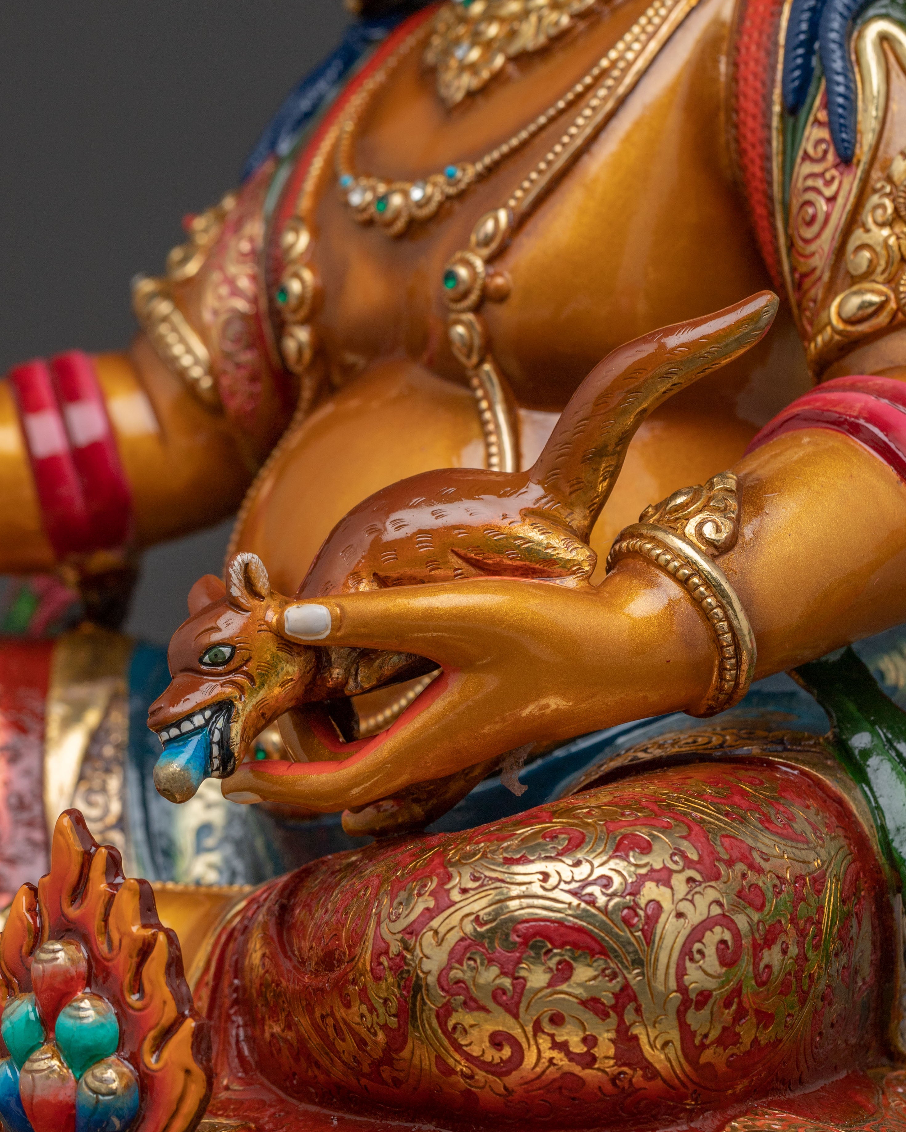 Dzambhala Golden Statue | Buddhist Deity of Wealth