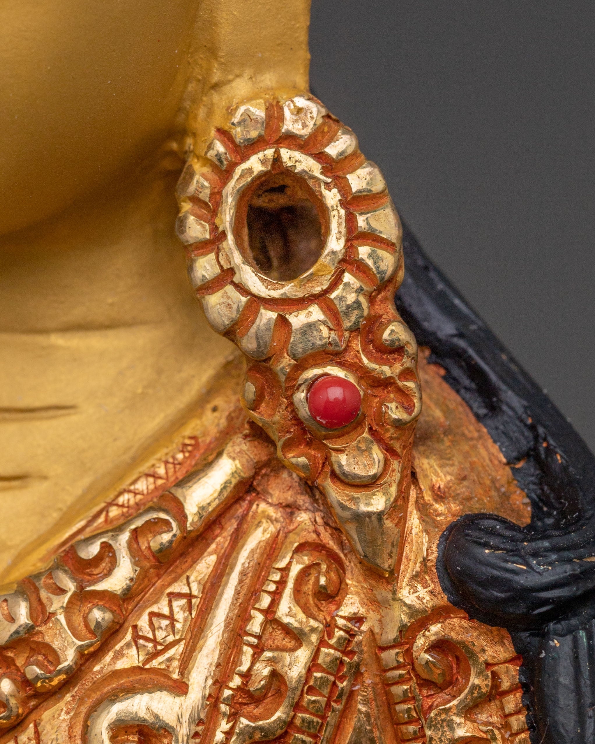 Guru Rinpoche Copper Figurine - Gilded Serenity