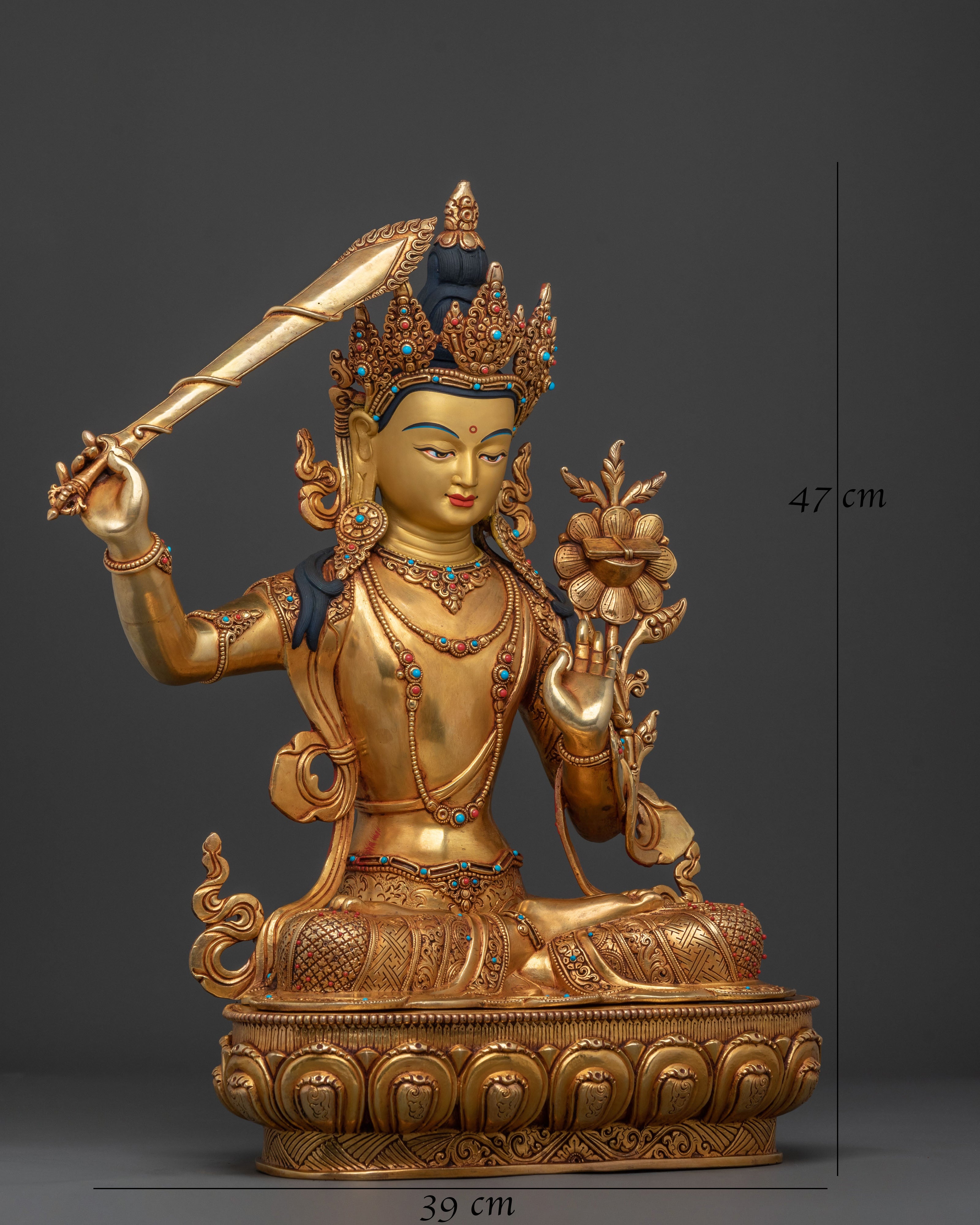 Manjushri Spiritual Statue | Flame of Wisdom
