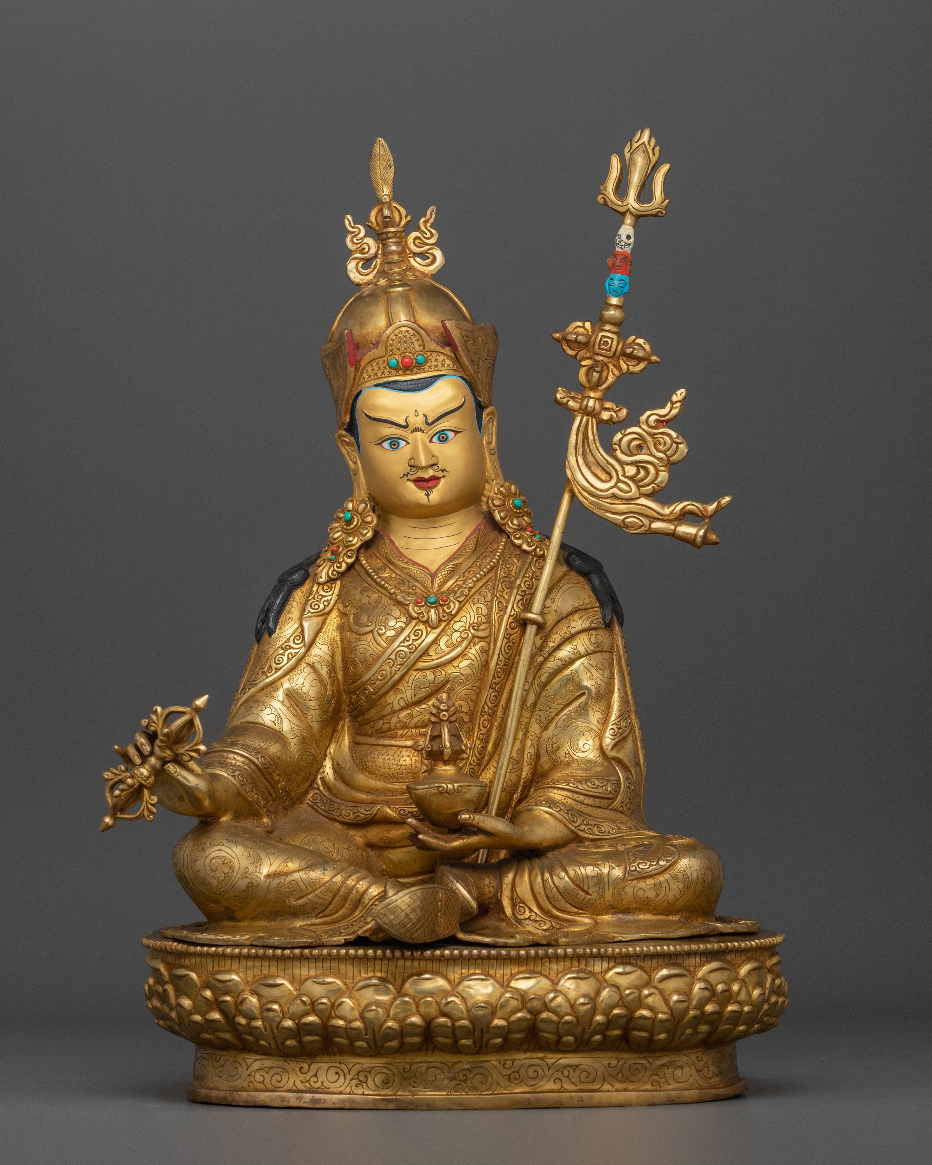 Tibetan Buddhist Sacred Figurine of Guru Rinpoche