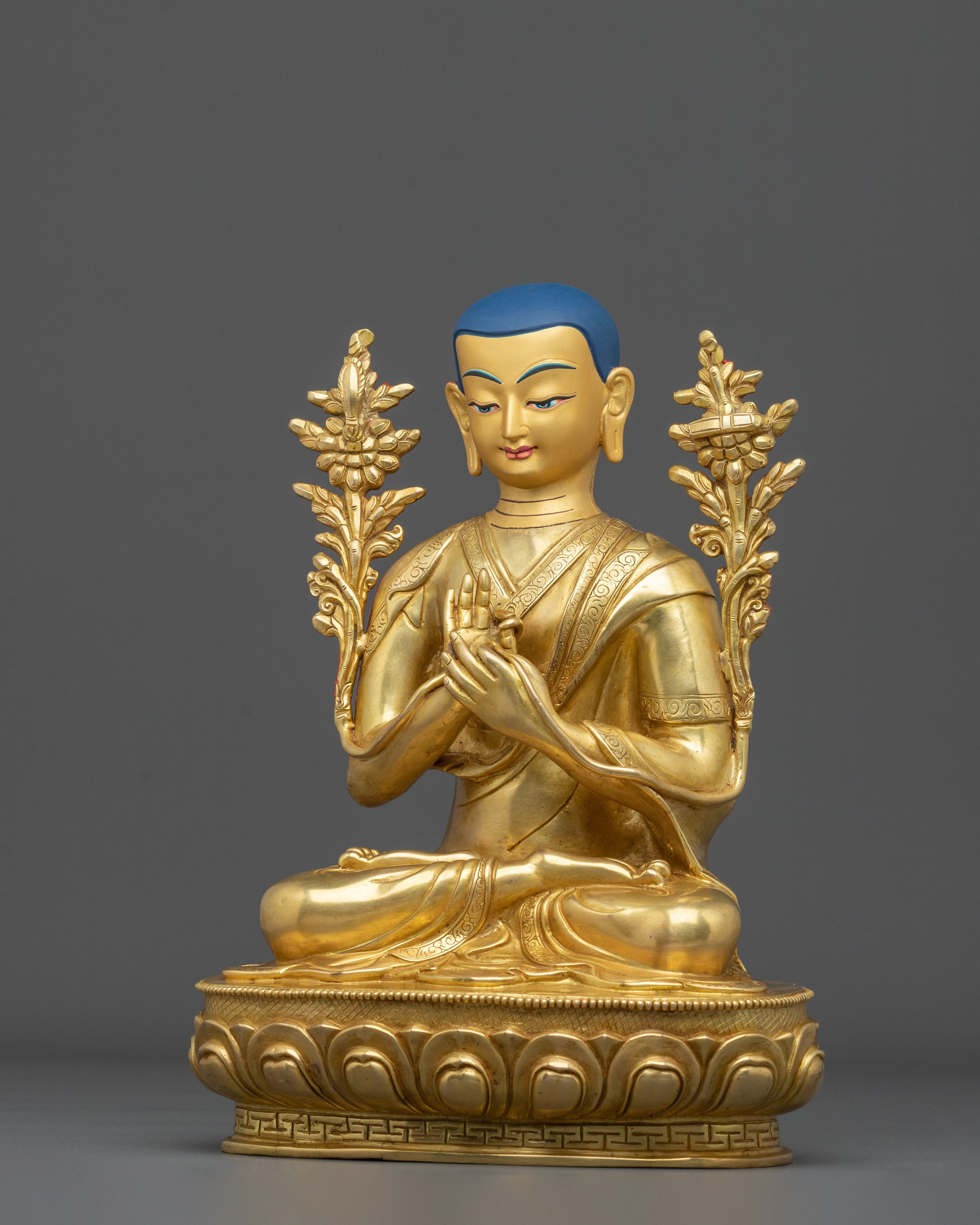 Tsongkhapa with Disciples Statue: Founder of the Gelug Tradition