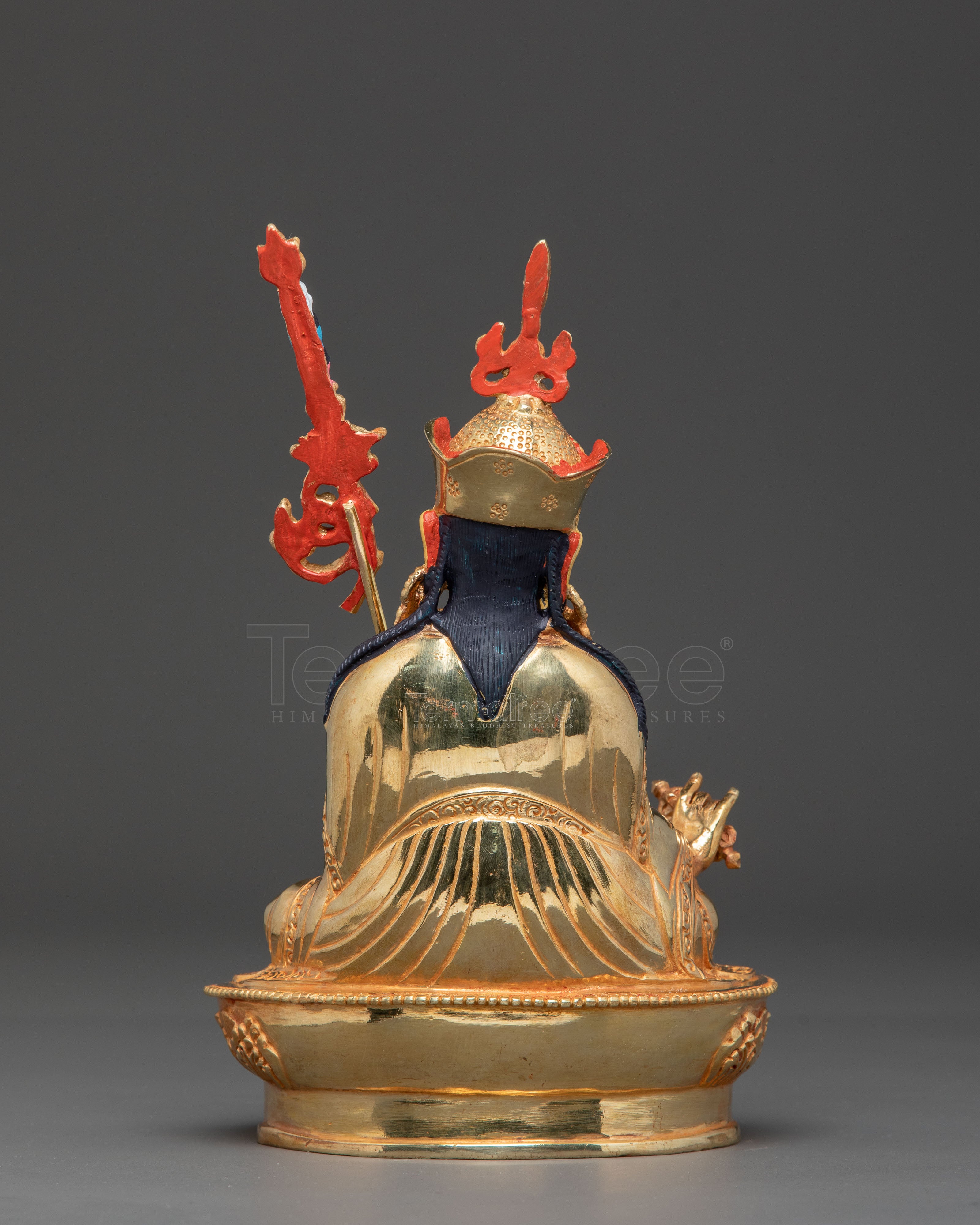 Master Piece Guru Rinpoche Handmade Statue – 24K Gold Gilded Artistry