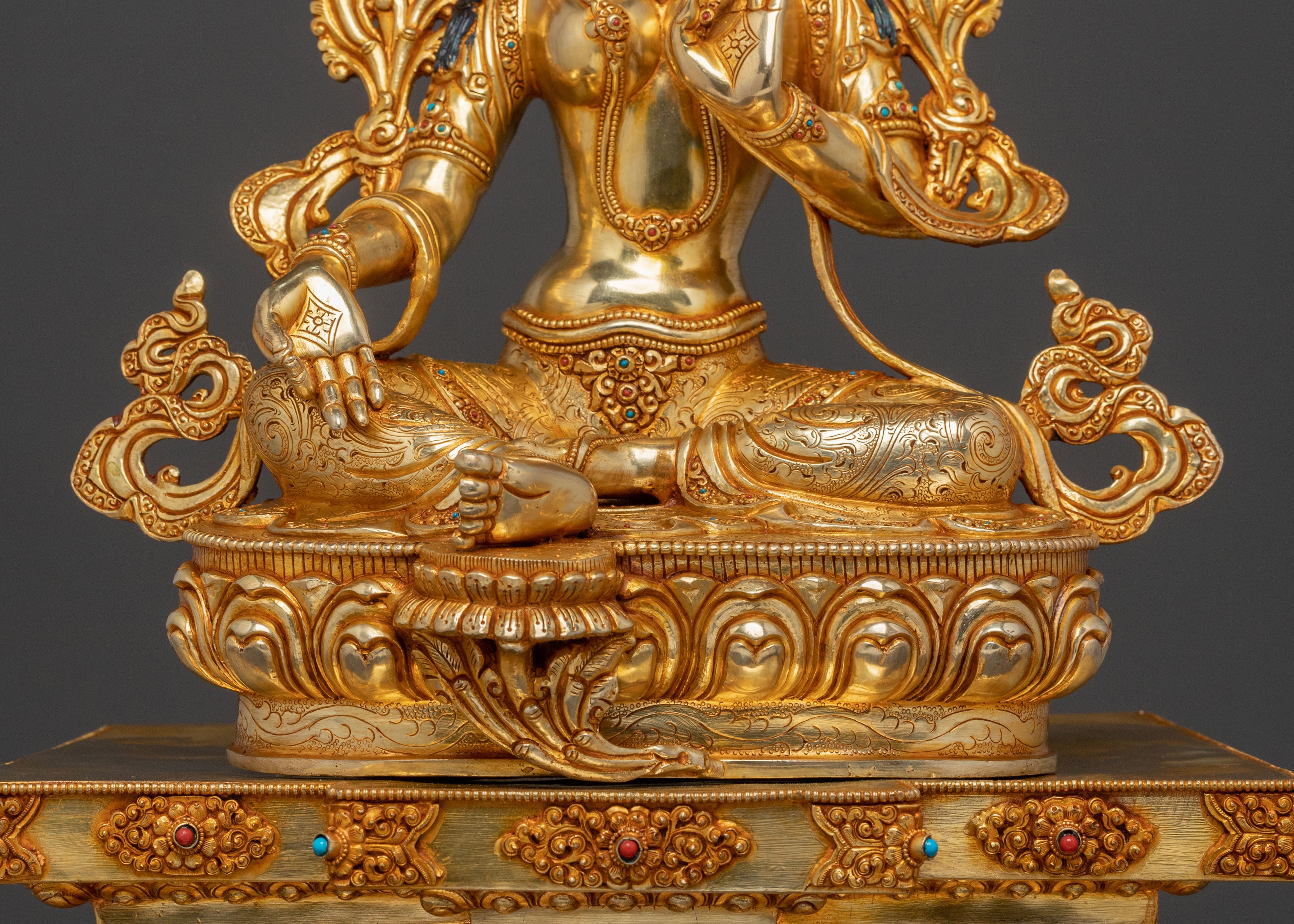 21 Tara Golden Statue Set | Handcrafted Devotion