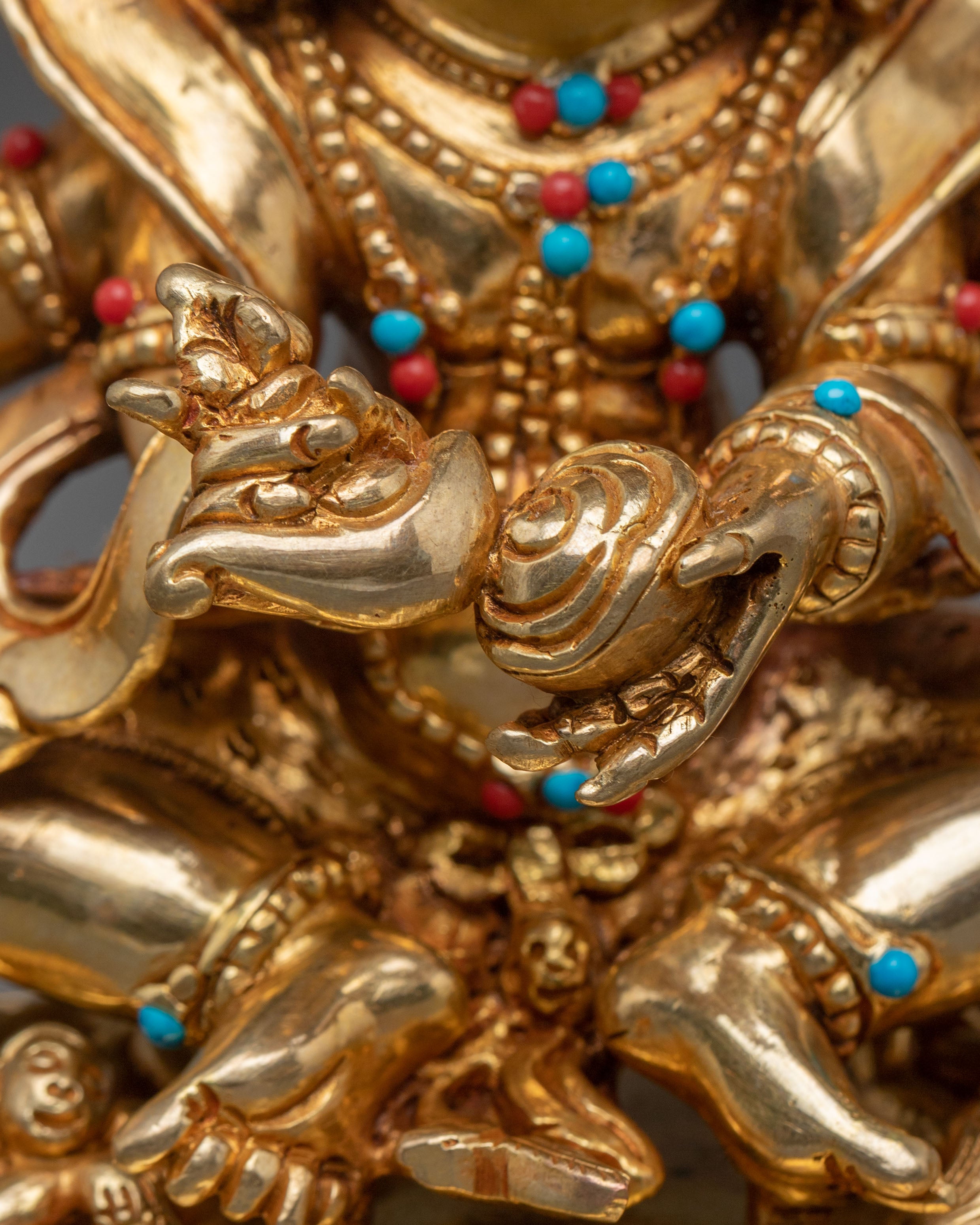 Four-Armed Mahakala Statue: Wrathful Protector of Dharma