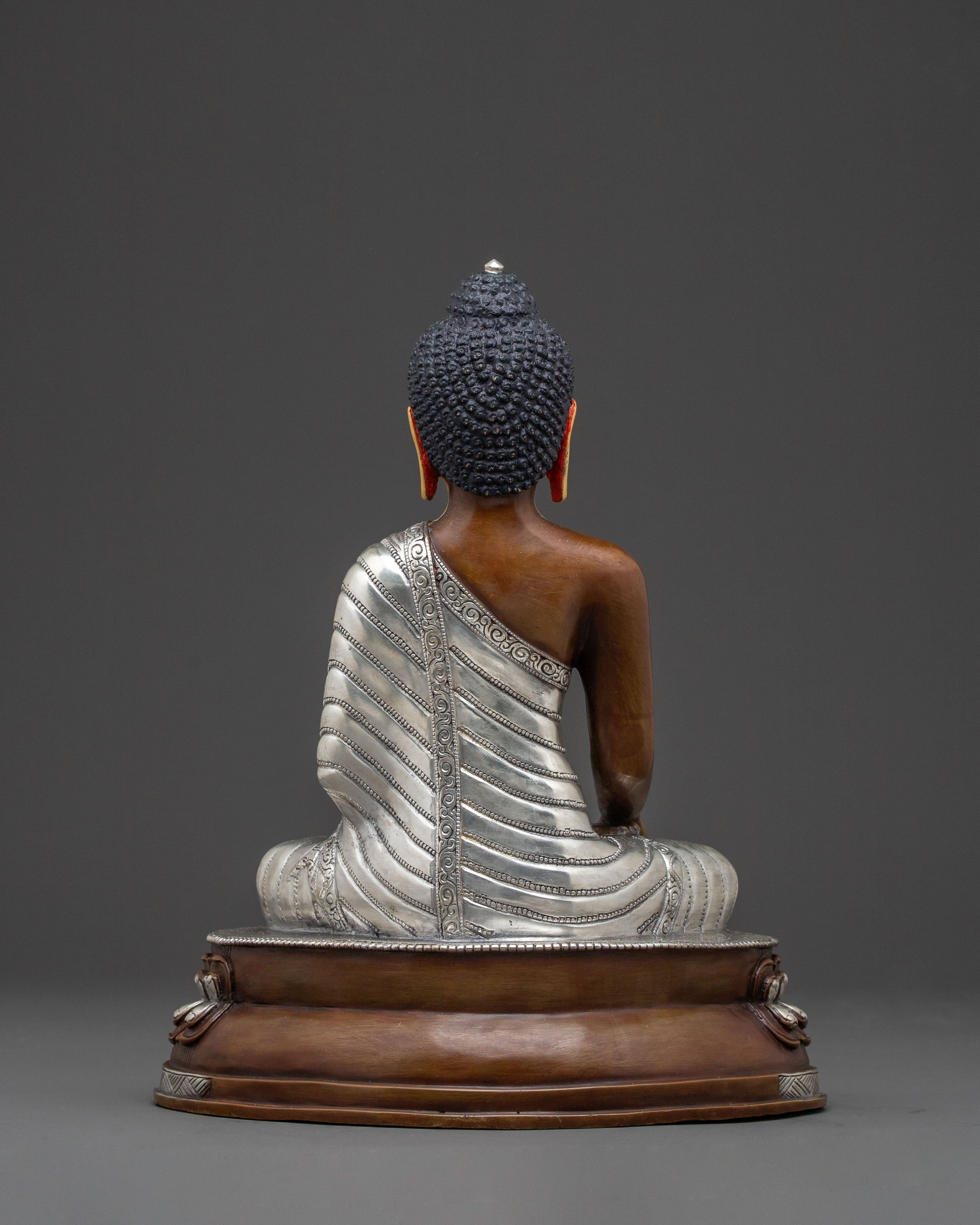 A Sacred Copper Statue Set of the Three Buddhas with 24K Gold Gilding