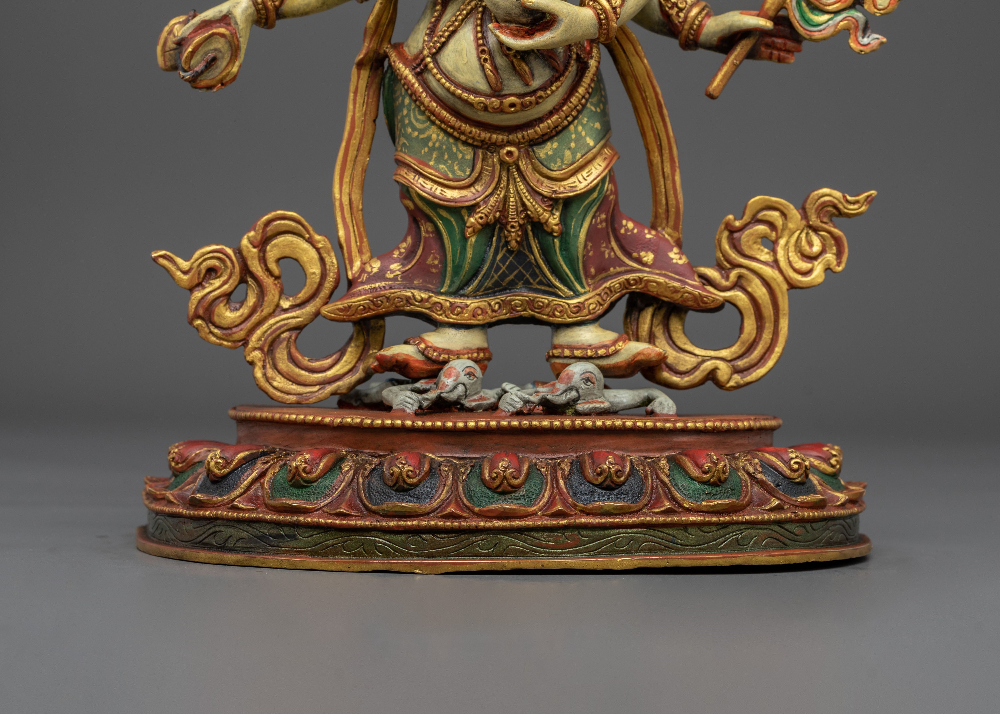 White Mahakala Statue | Fierce Buddhist Protector