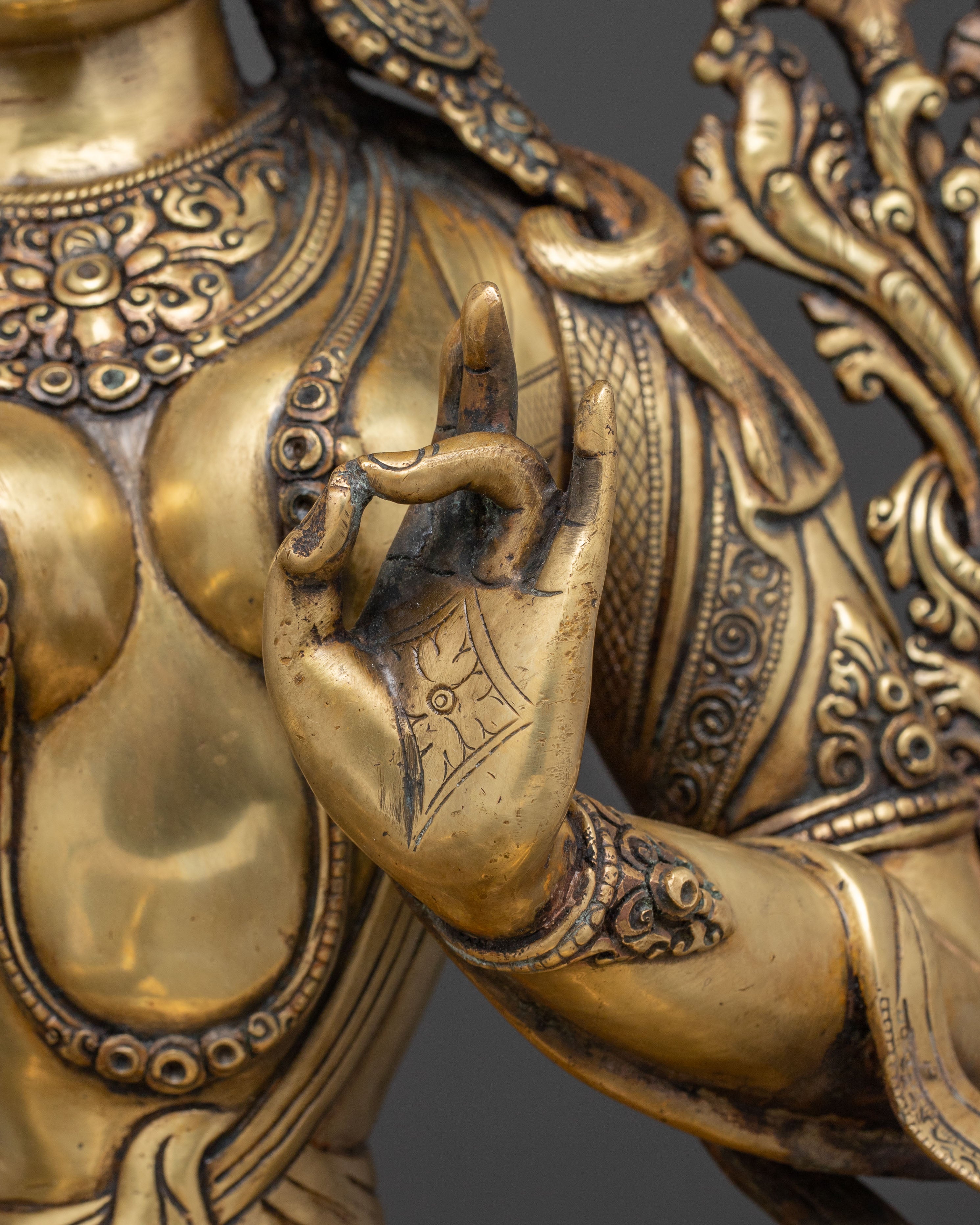 Green Tara Brass Statue: Mother of Liberation | Shyama Tara - Compassionate Protector