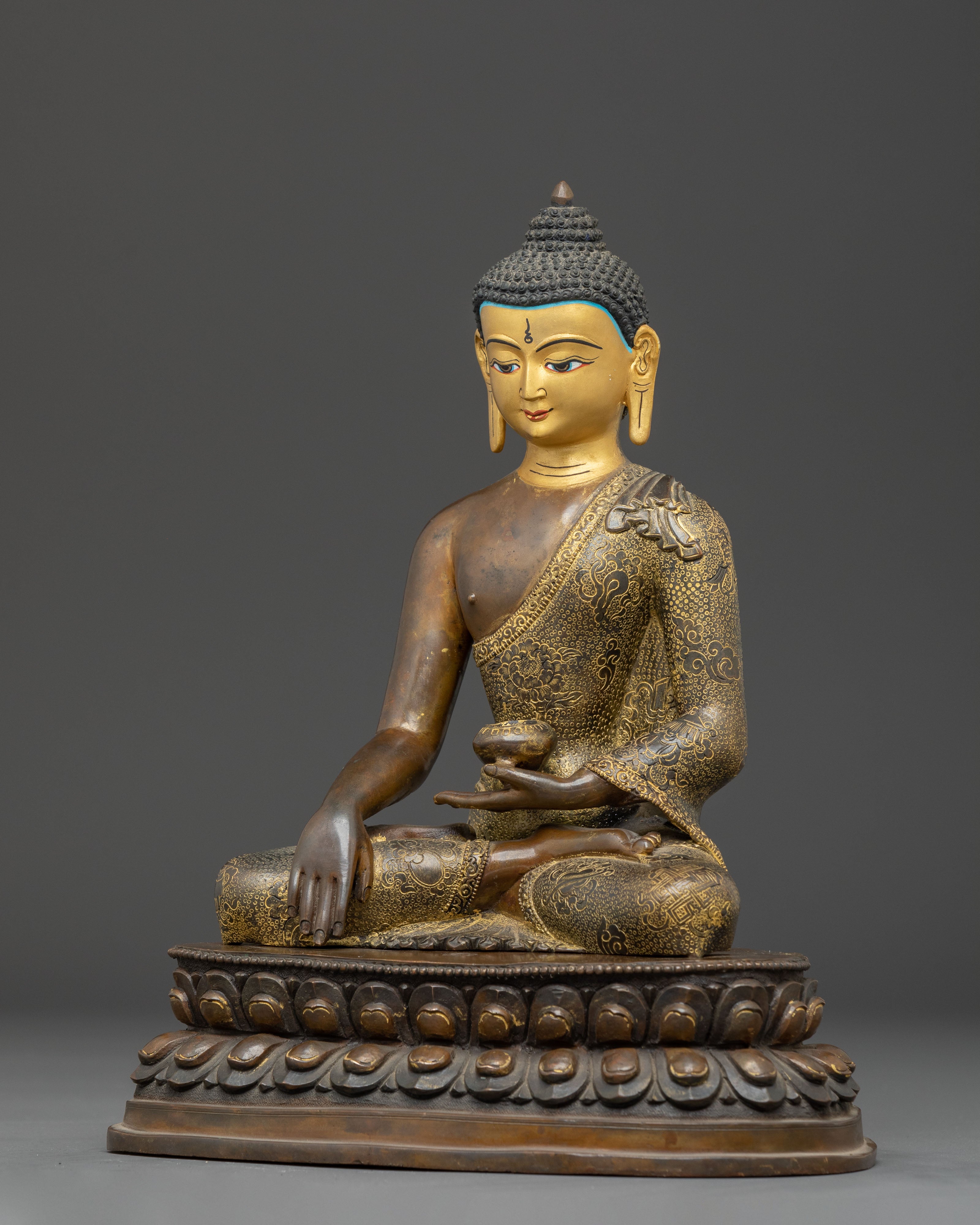 Handcrafted Copper Statue of Shakyamuni Buddha | Enlightenment Symbol
