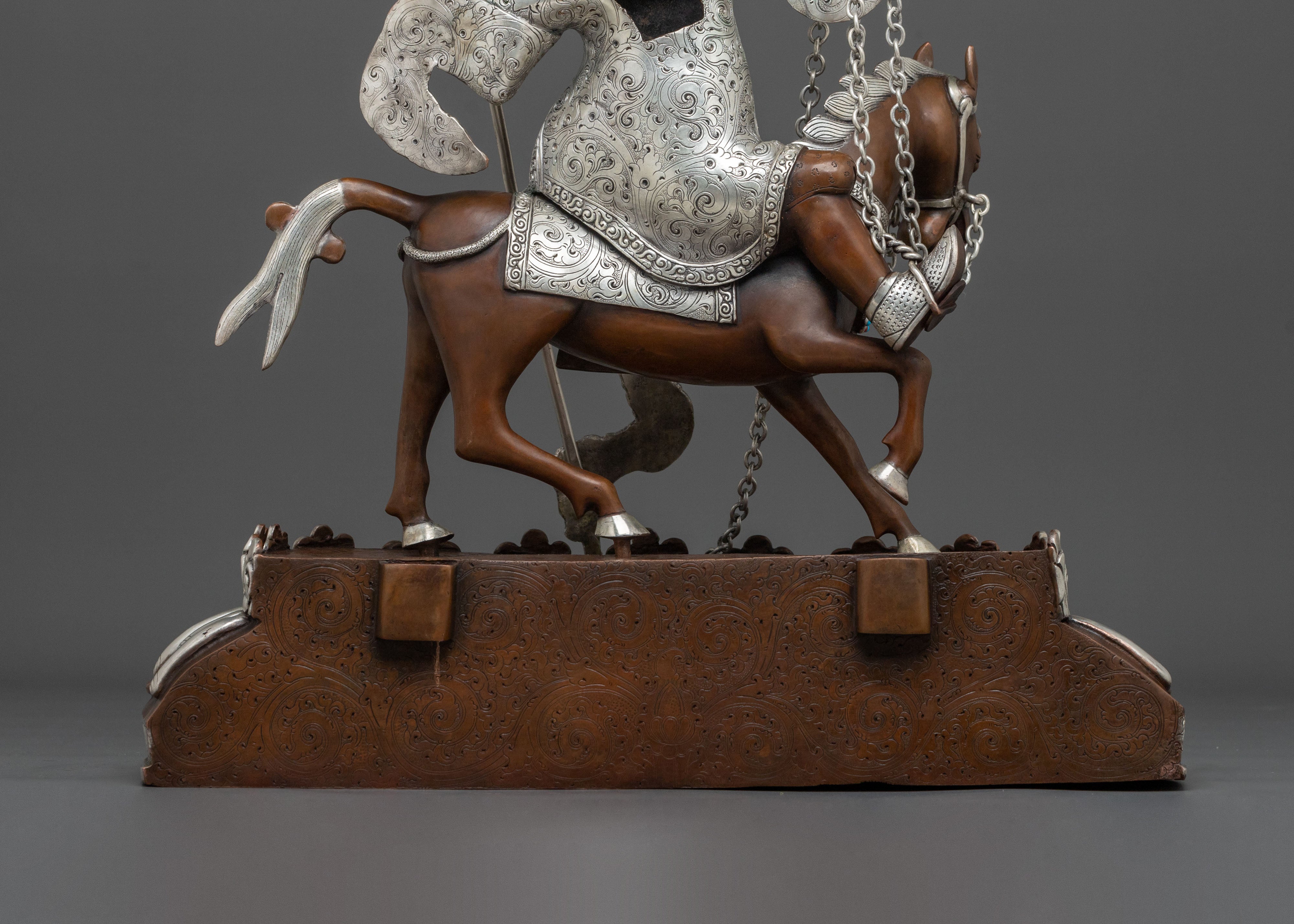 Chimar Sculpture: Handcrafted Silver-Plated Protector