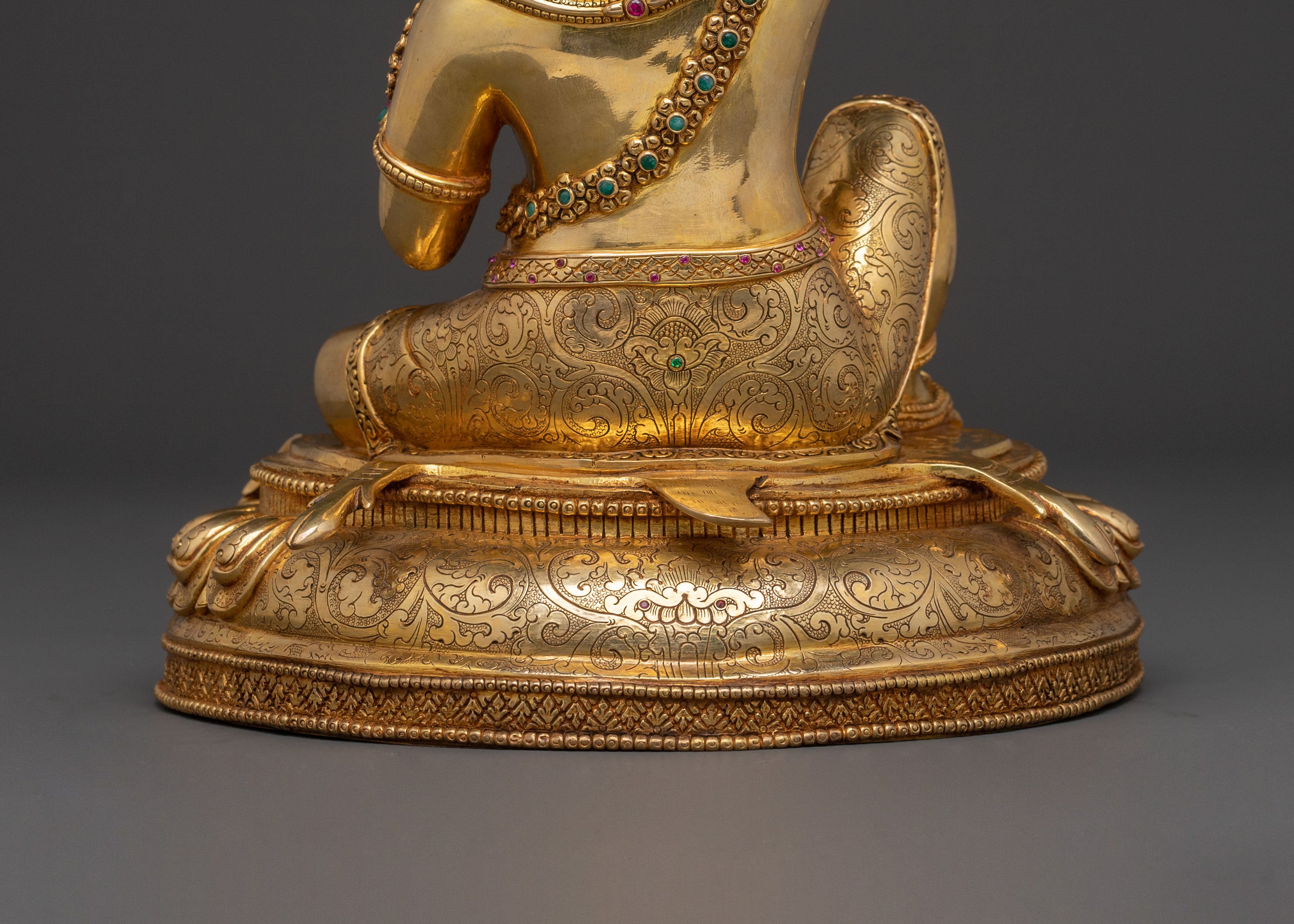 Virupa Golden Statue: Radiant Mahasiddha Sculpture