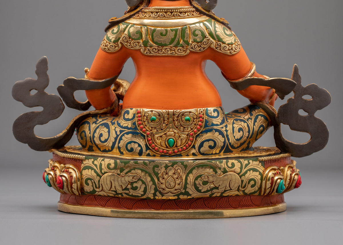 Dzambhala Fire Gold Gilded Sculpture | Wealth God