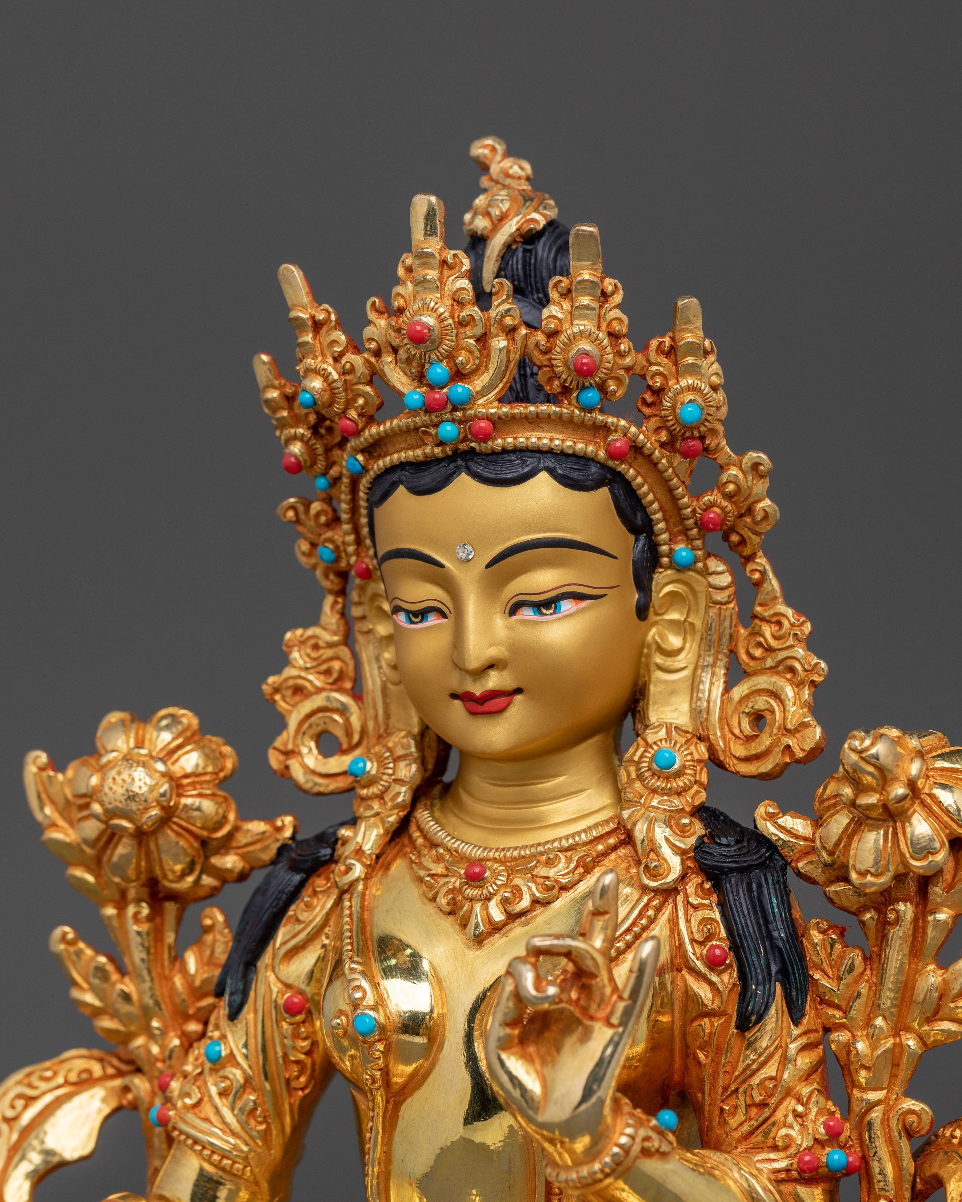 Green Tara Healing and Compassion Sculpture | Goddess of Mercy
