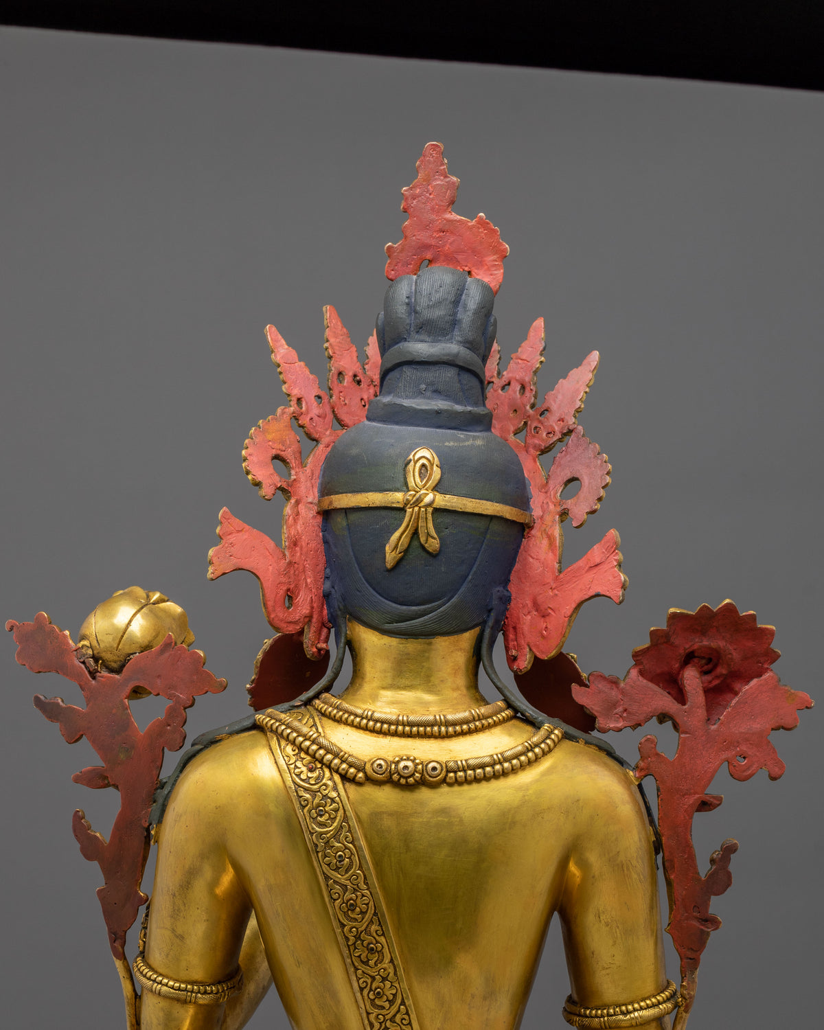 Green Tara Statue Goddess of Protection | 24K Gold Gilded Copper Sculpture