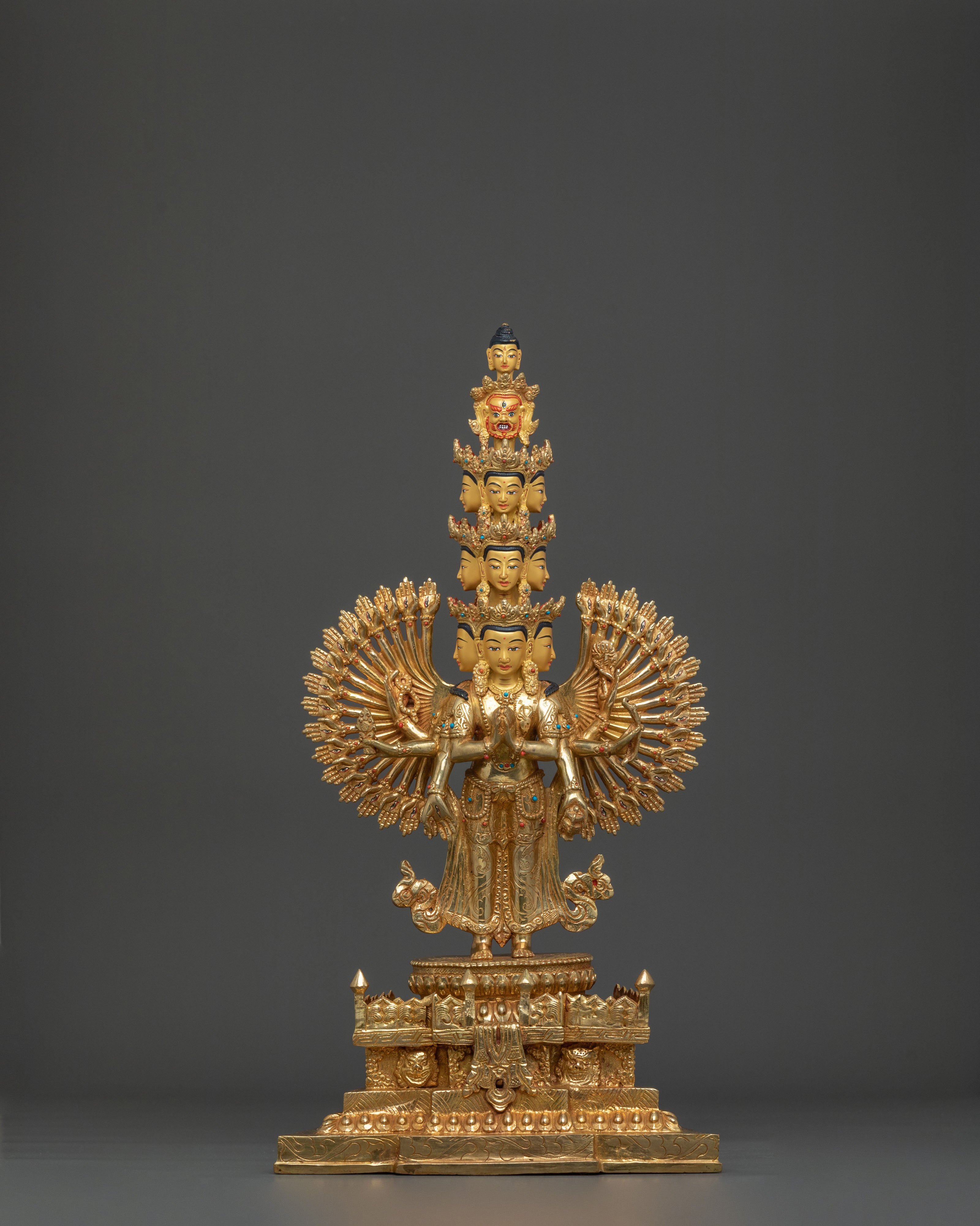 Sacred 1000 Armed Chenrezig Sculpture | Bodhisattva of Compassion