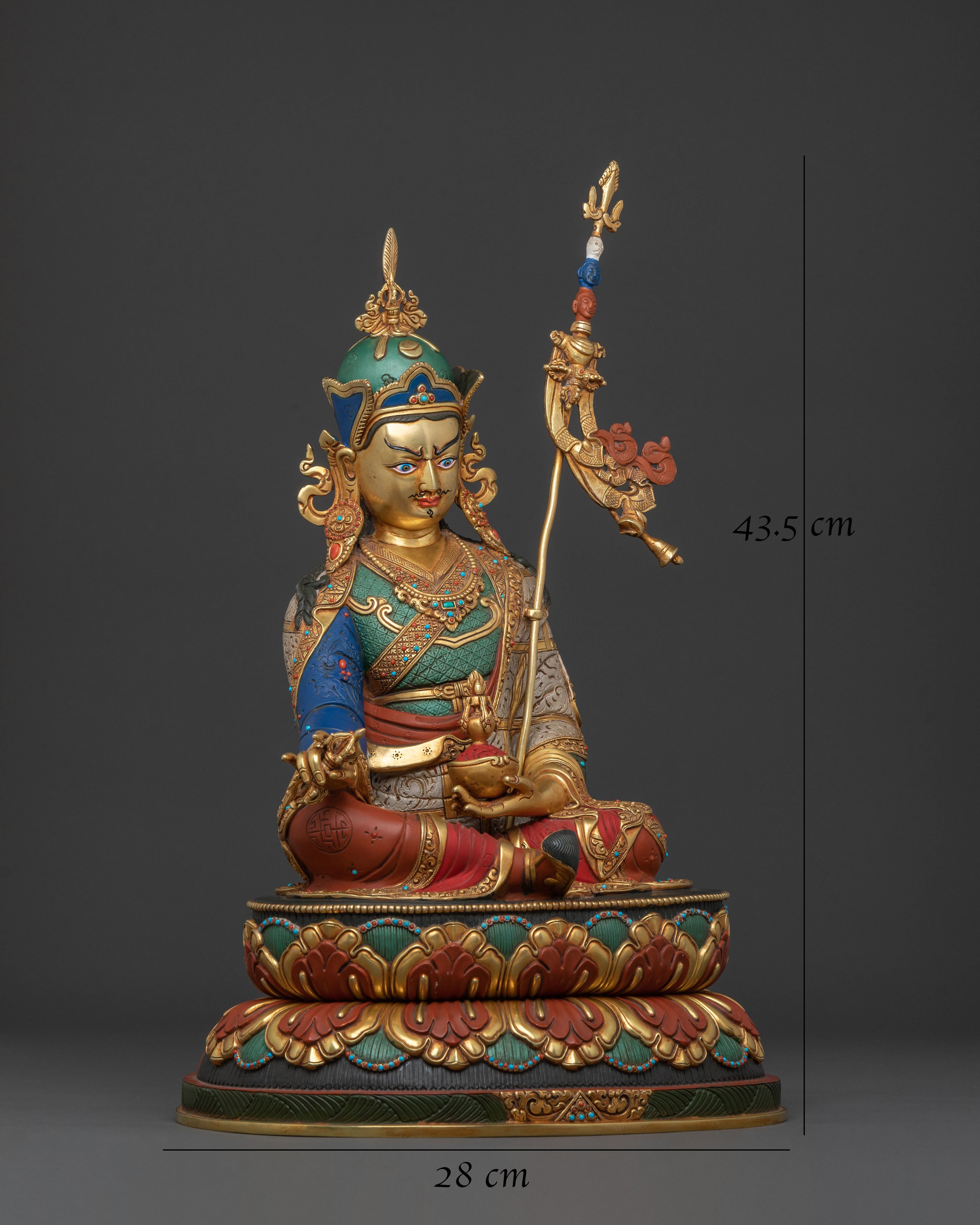 Guru Rinpoche Dharma Statue: Nepalese Artistry