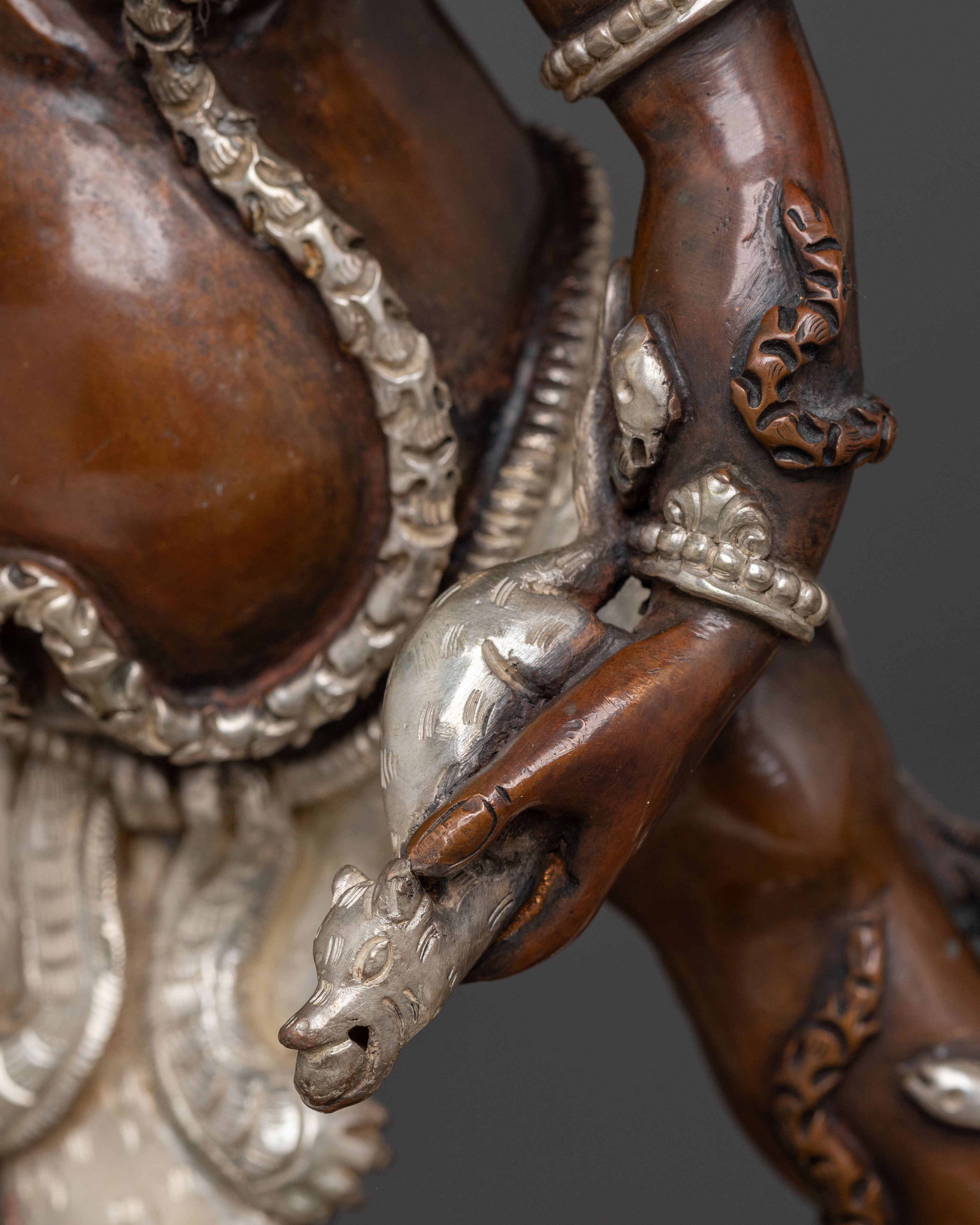 Black Dzambhala Copper Statue: Eliminate Poverty