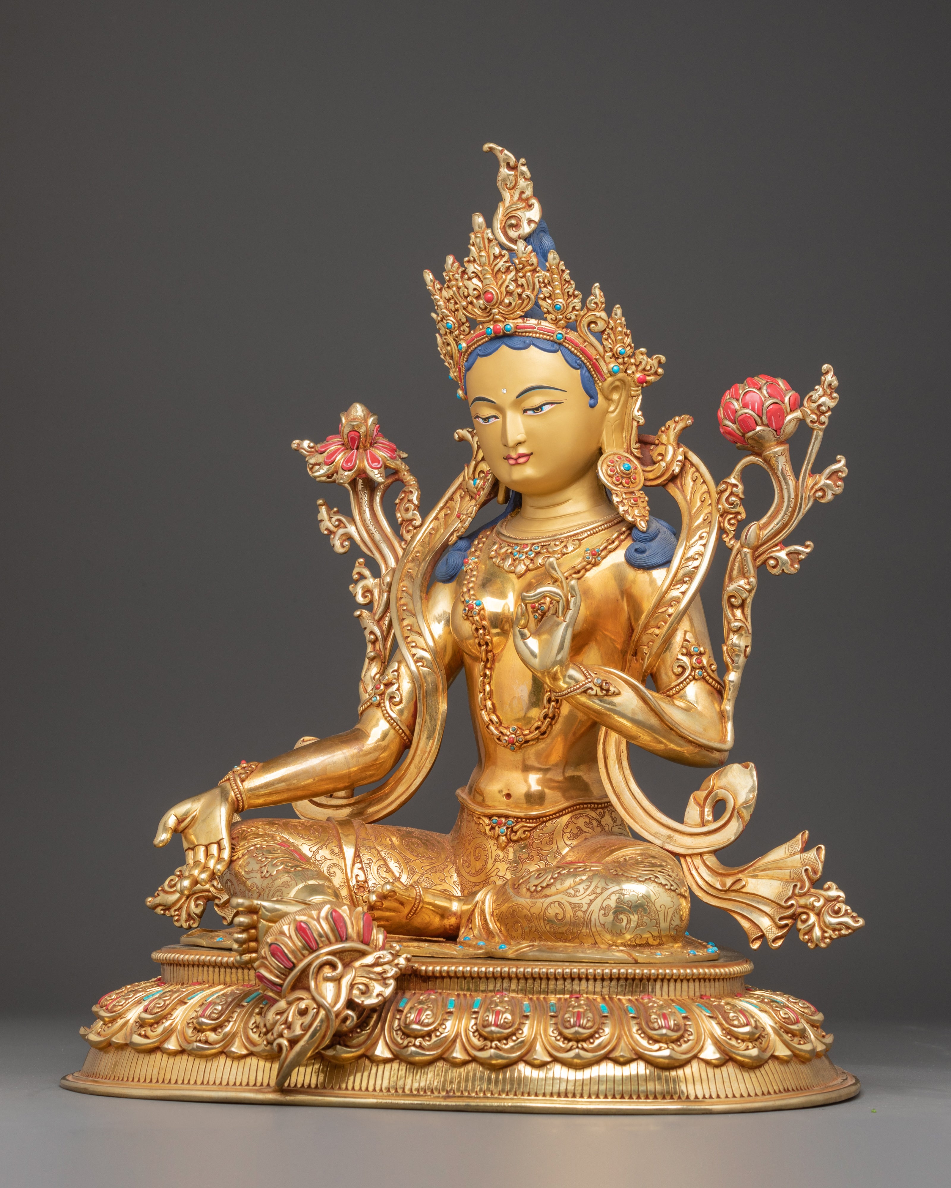 Shyama Tara Statue: Mother of All Buddhas | Traditional Icon of Compassion