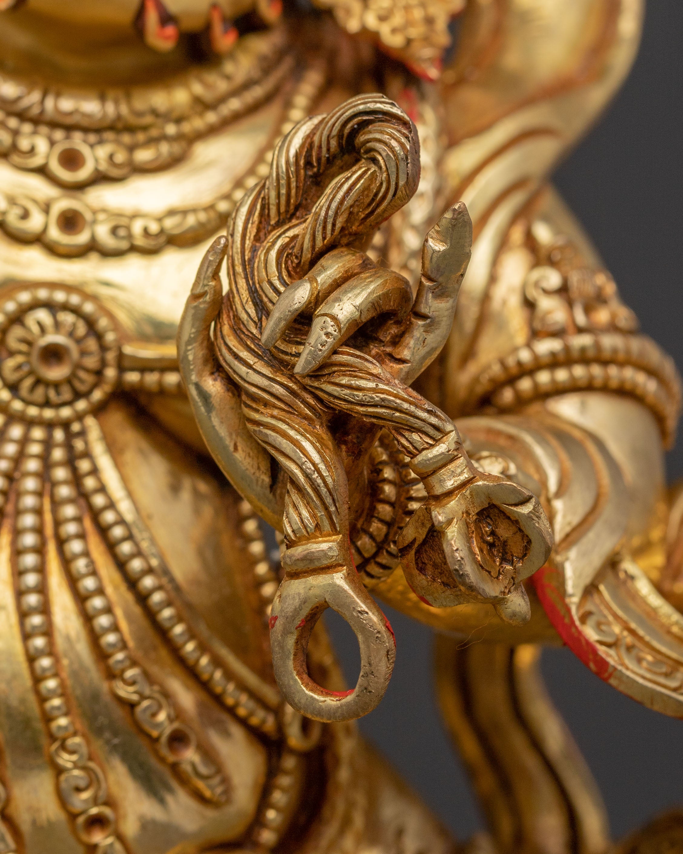 Vajrapani 24k Gold Gilded Statue | Protector Figure