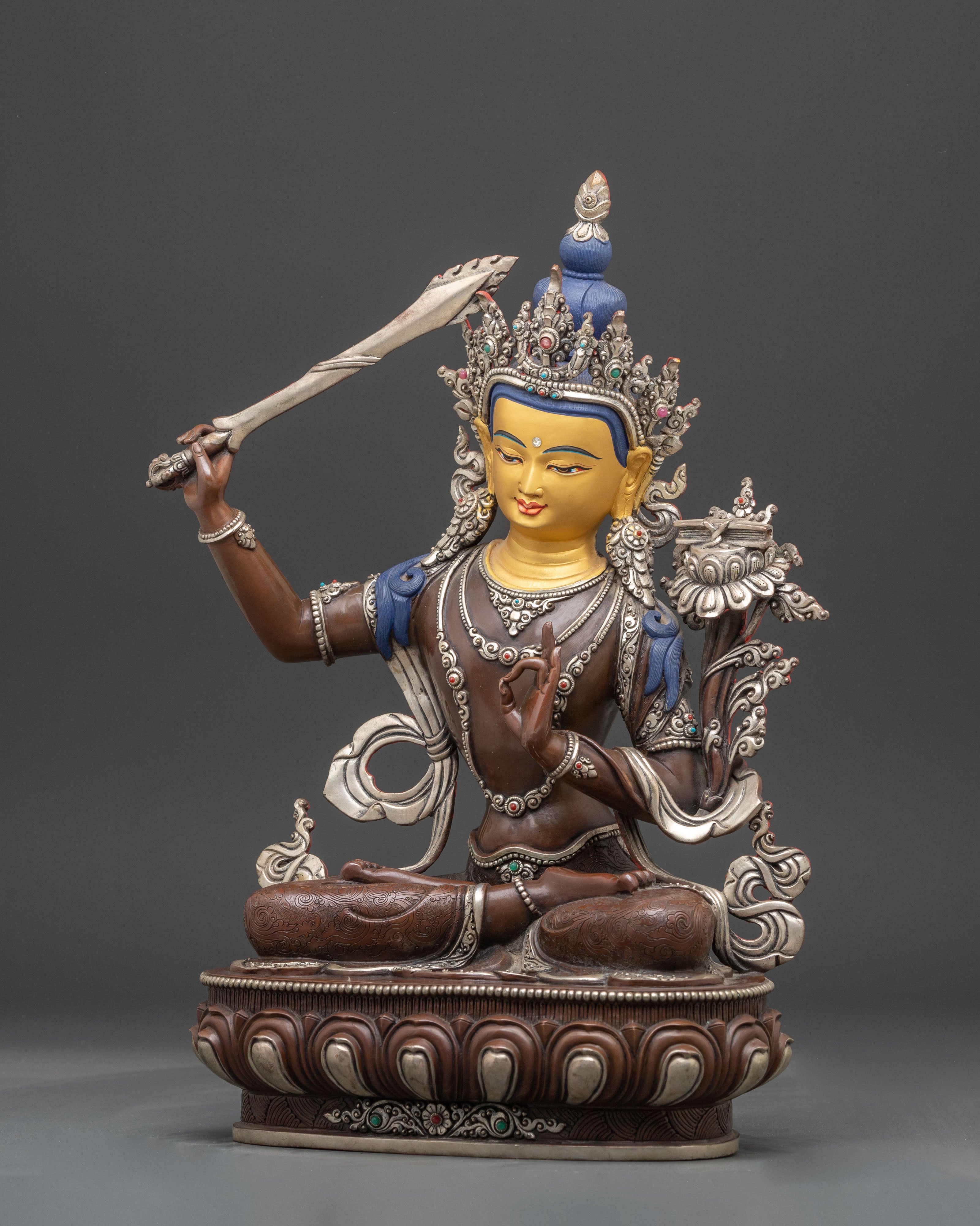 Wisdom Deity Manjushri Statue | Bodhisattva of Power and Wisdom