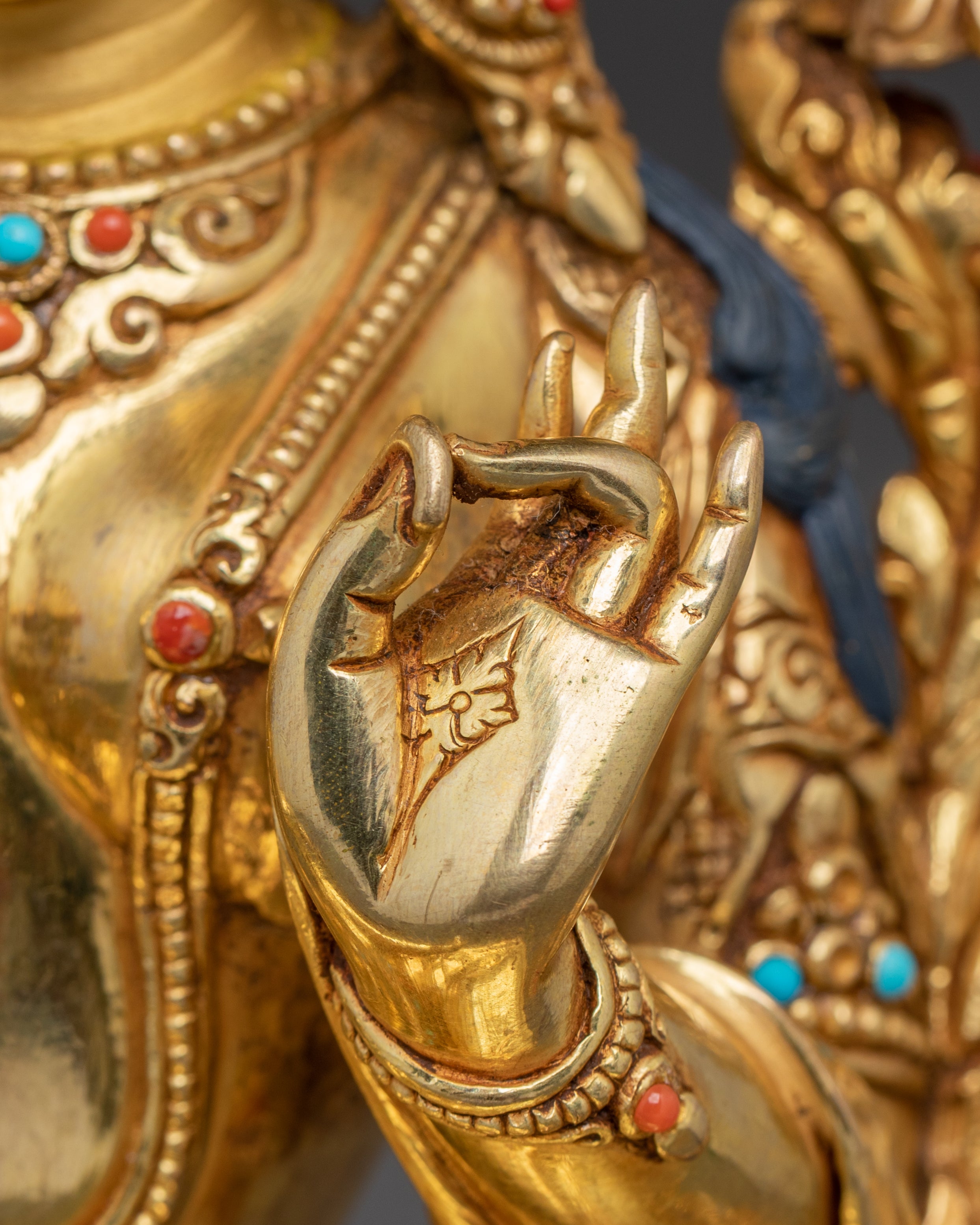 Handcrafted Peaceful Mother Green Tara Statue | Goddess of Compassion