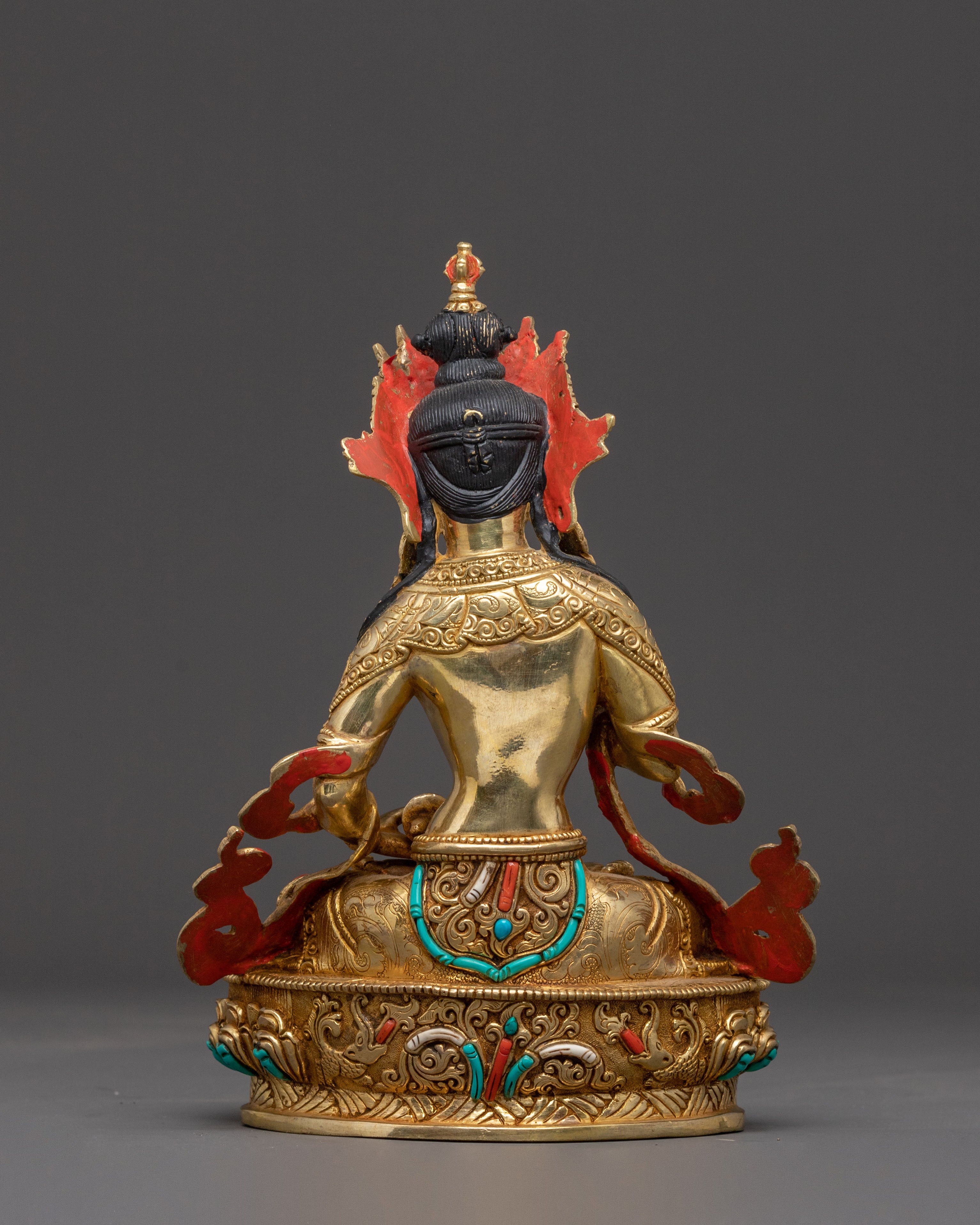 Handcrafted Holy Vajrasattva Statue – 24K Gold Gilded Copper