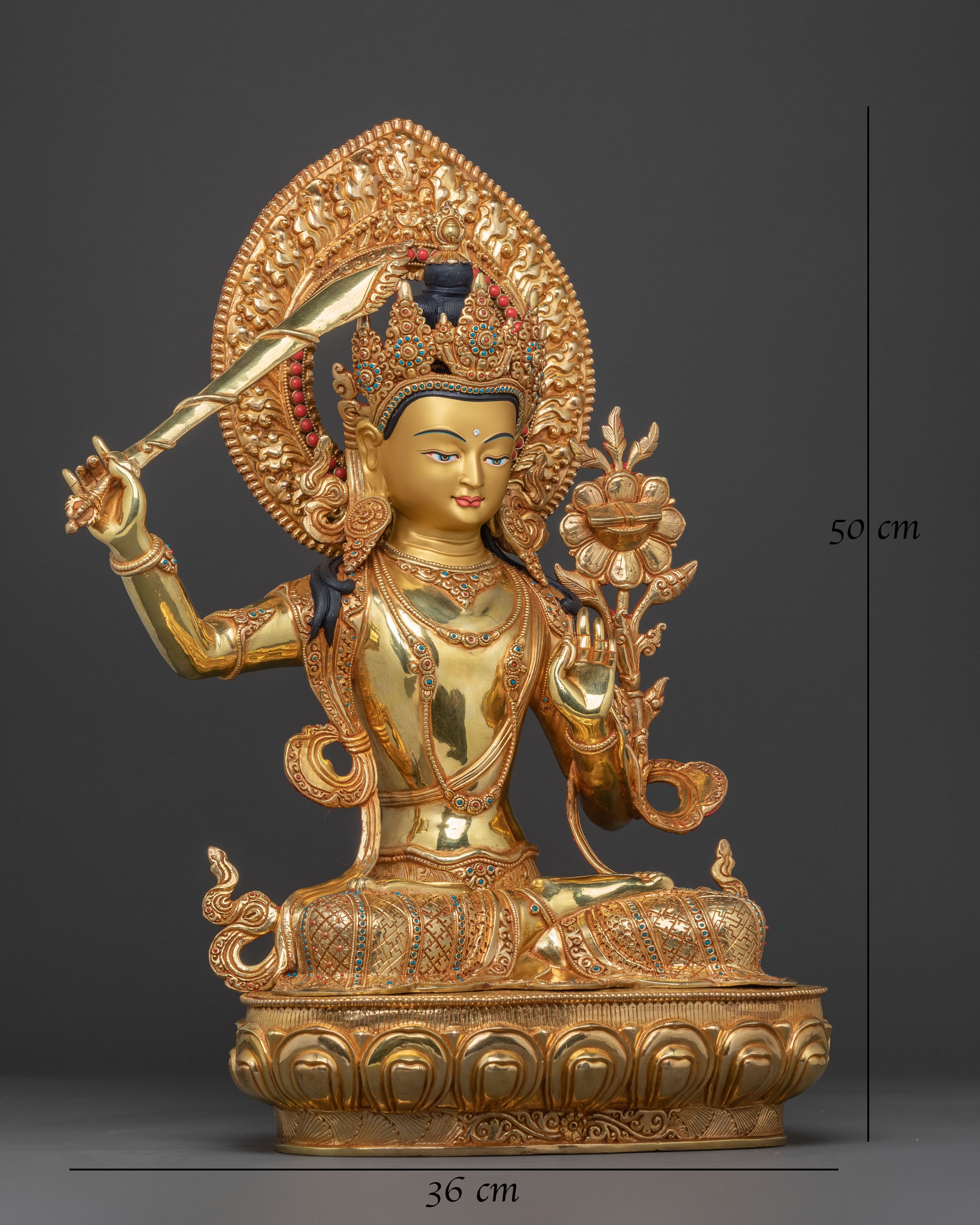 Fearless Bodhisattva Manjushri Statue