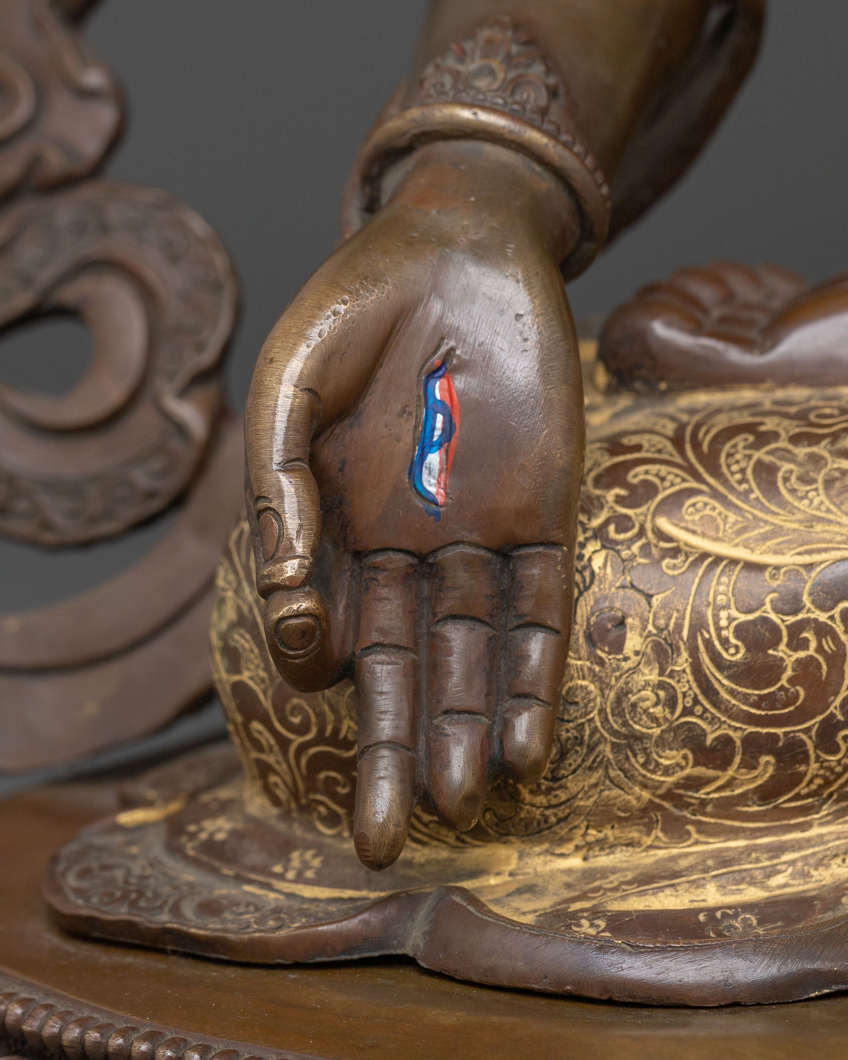 White Tara Oxidized Copper Statue | Long Life Icon