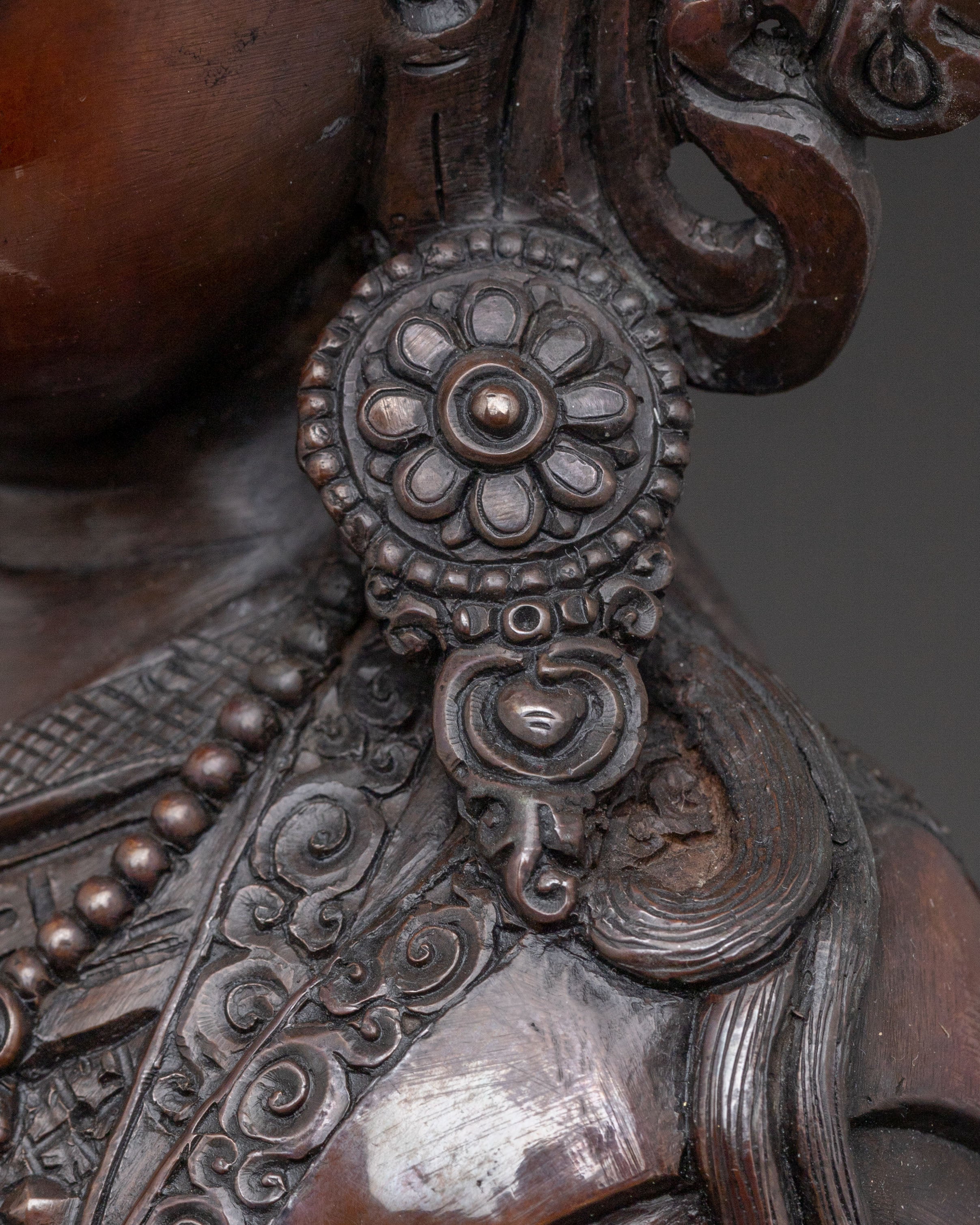 Guru Rinpoche Blessing Statue | Oxidized Copper