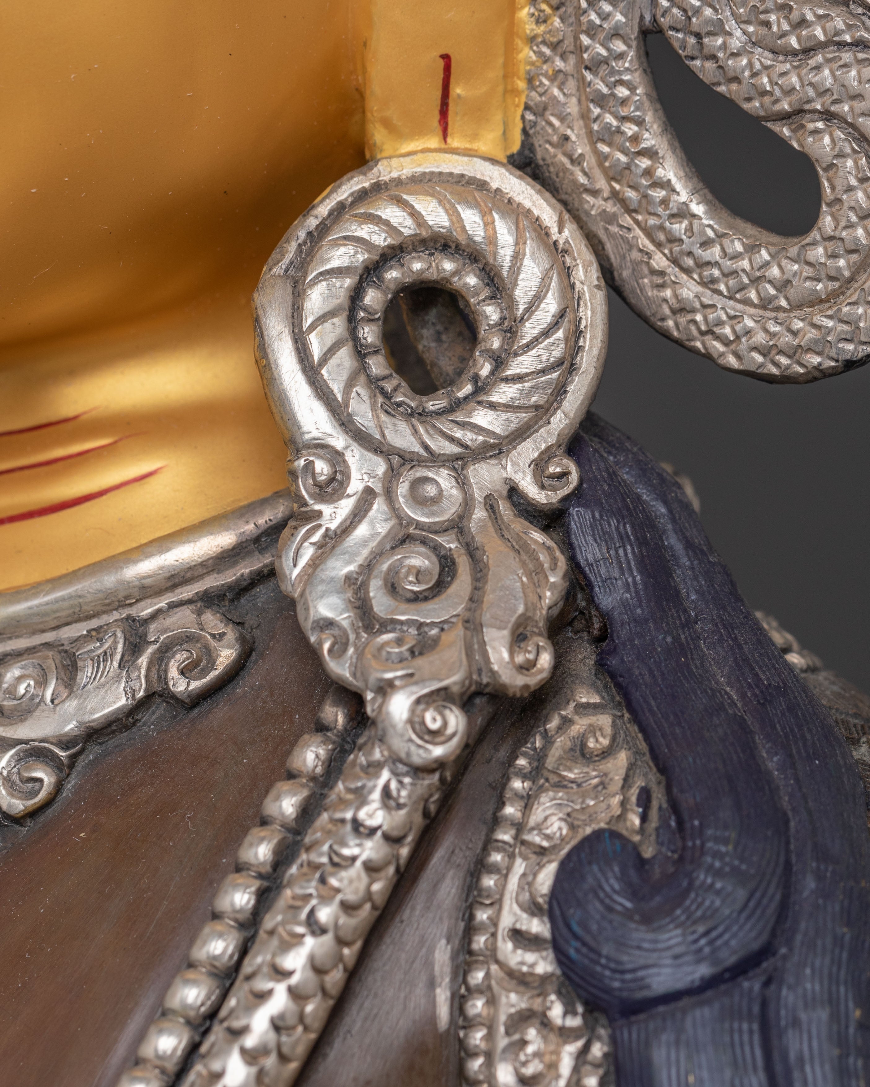 Dzambhala Sacred Statue: Masterfully Crafted Oxidized Copper