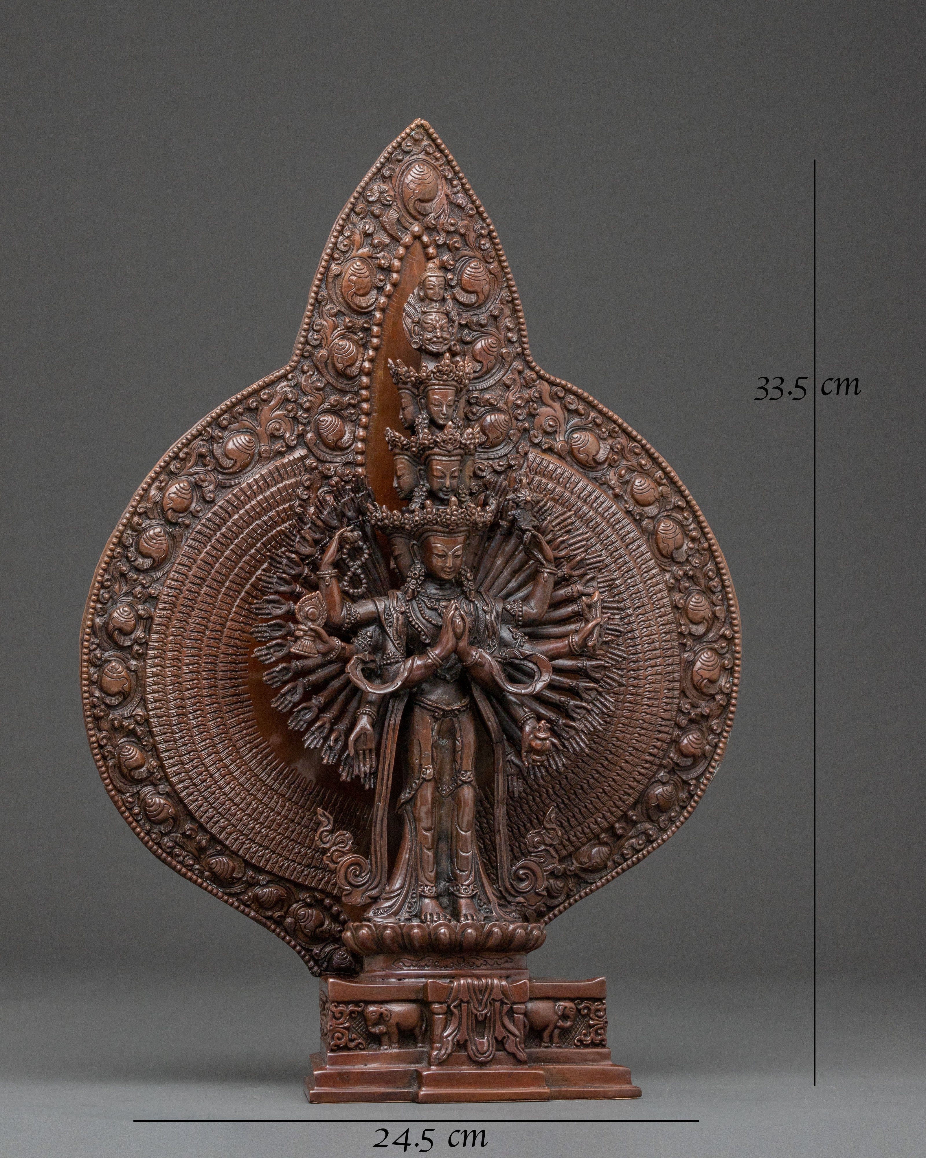 1000 Armed Chenrezig Handcrafted Statue | Altar Decor
