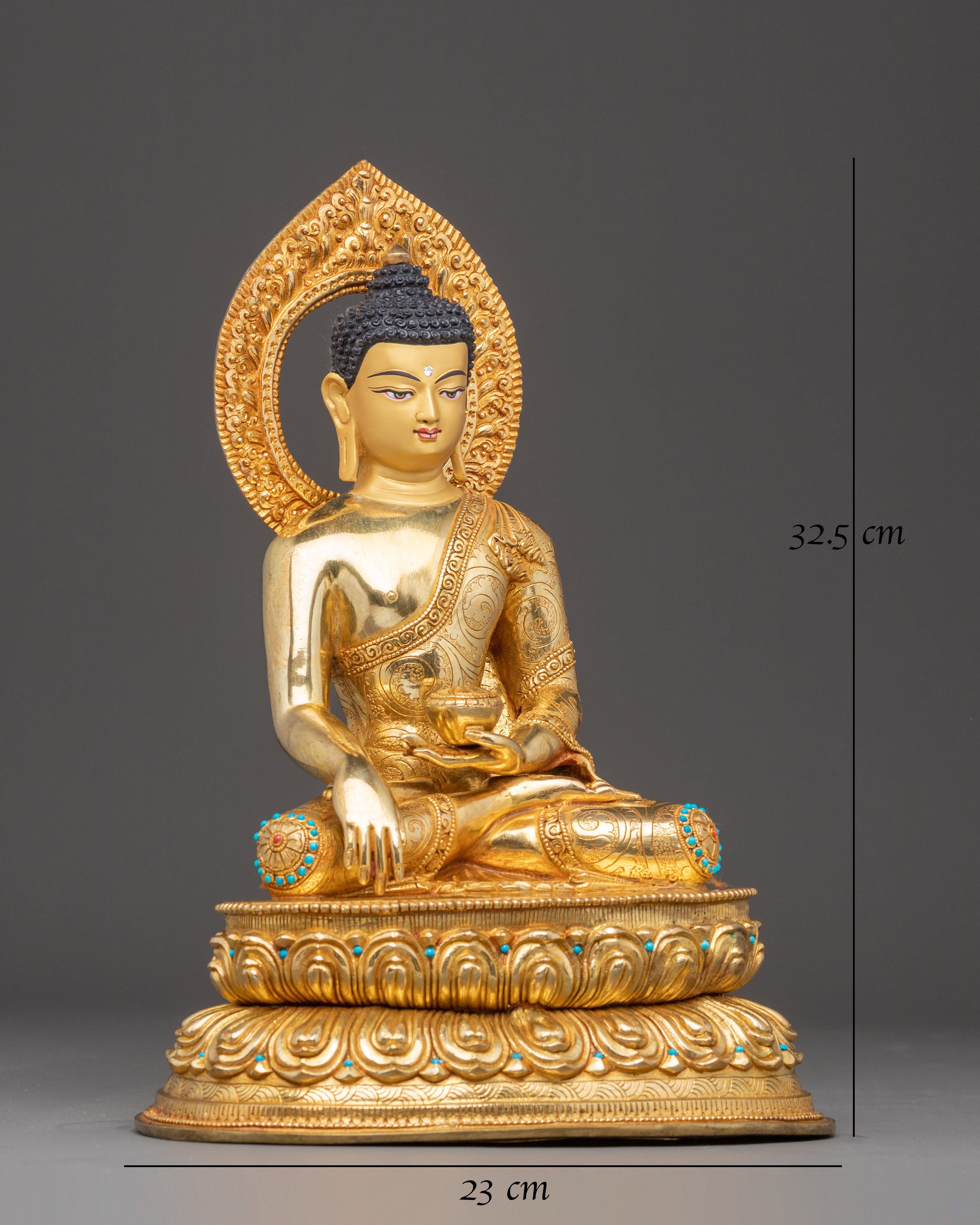 Handcrafted Radiant Shakyamuni Buddha Art | Peaceful Dharma Icon