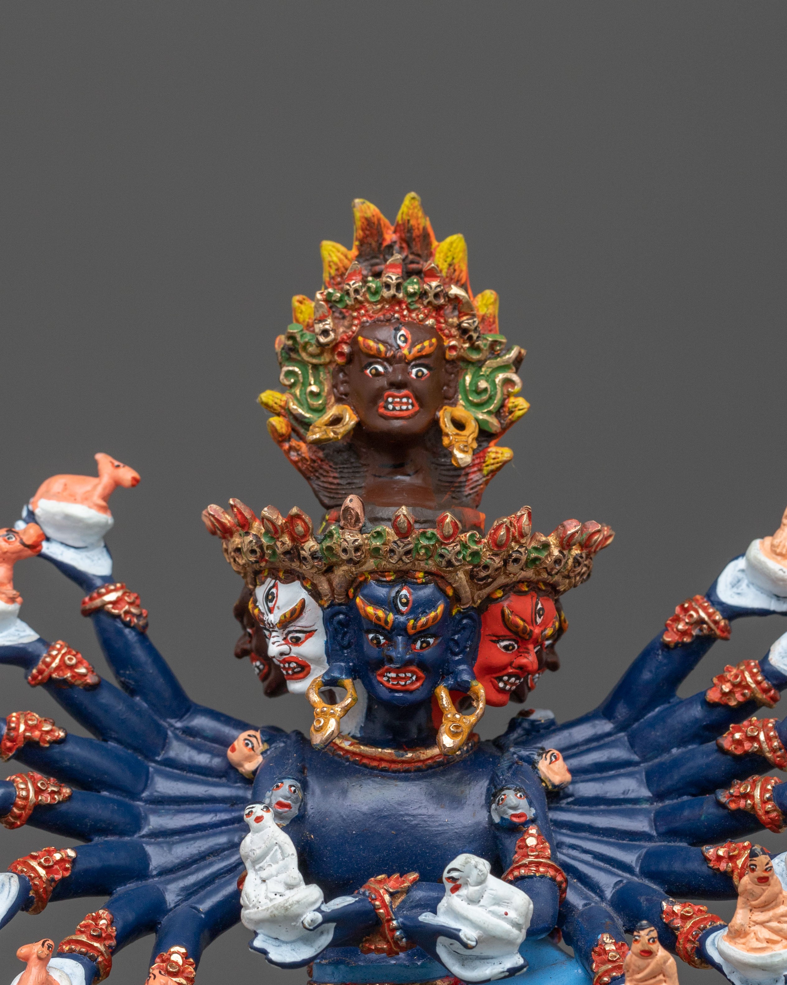 Hevajra Sacred Sculpture: Buddhist Altar Sculpture