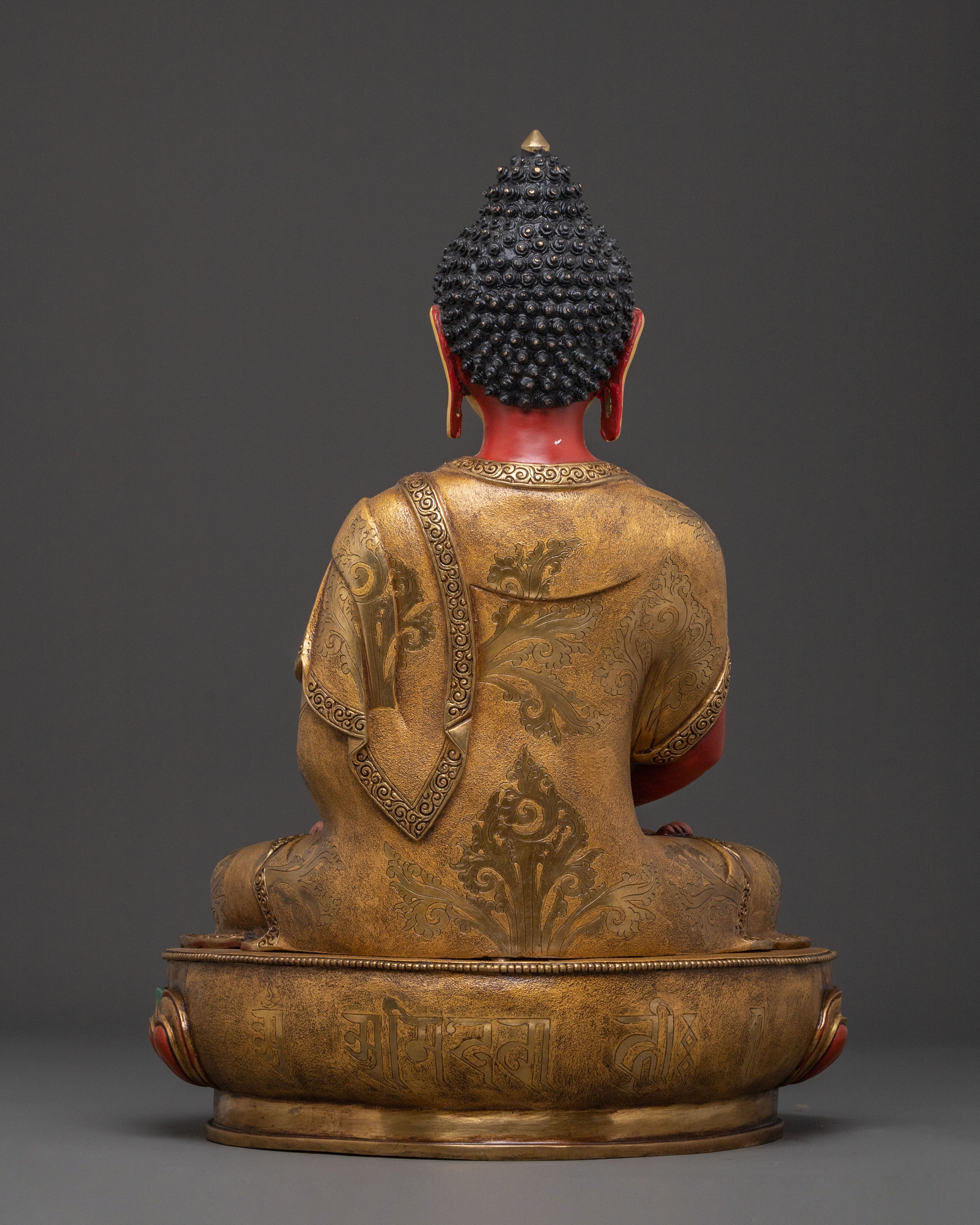Amitabha Buddha 24K Gold Gilded Spiritual Statue